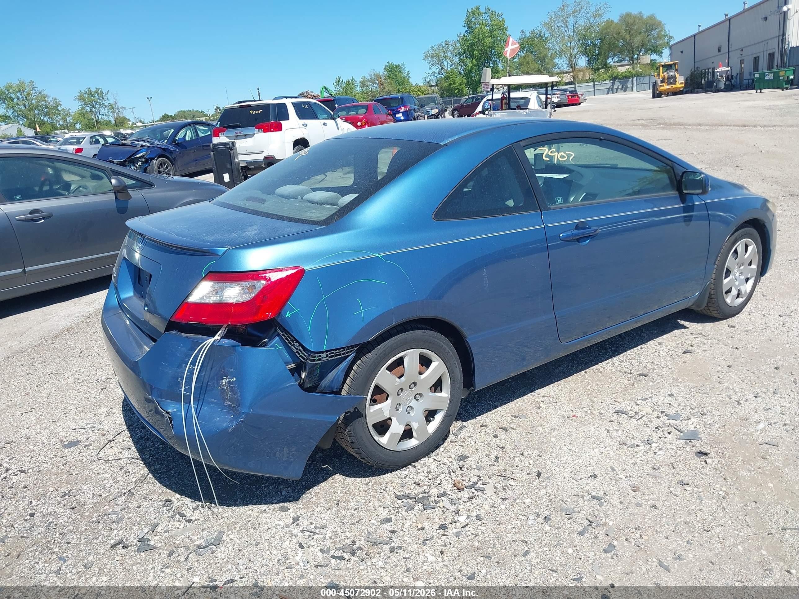 2010 Honda Civic Lx Blue vin: 2HGFG1B66AH525527