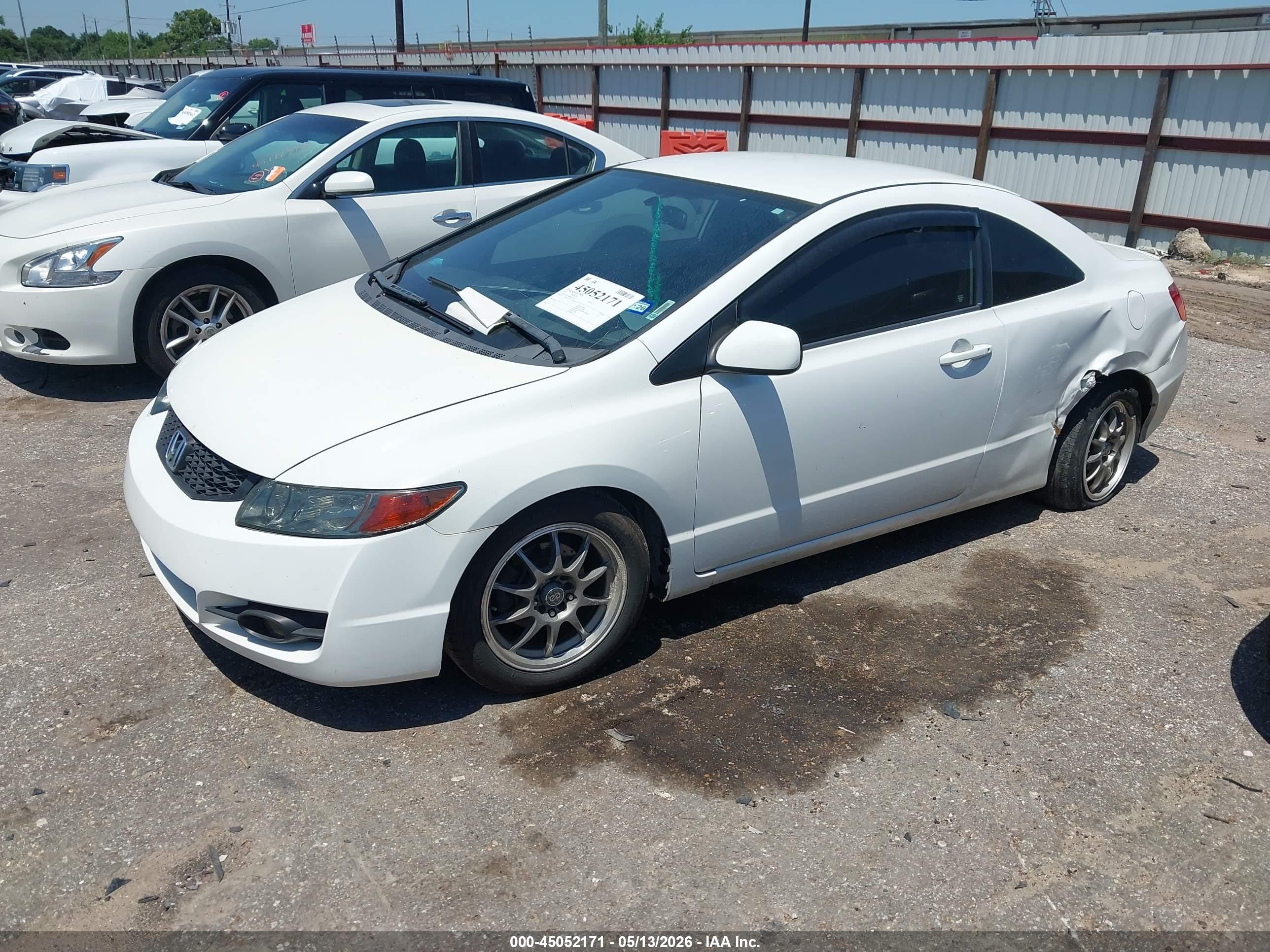 2011 Honda Civic Lx White vin: 2HGFG1B66BH513251