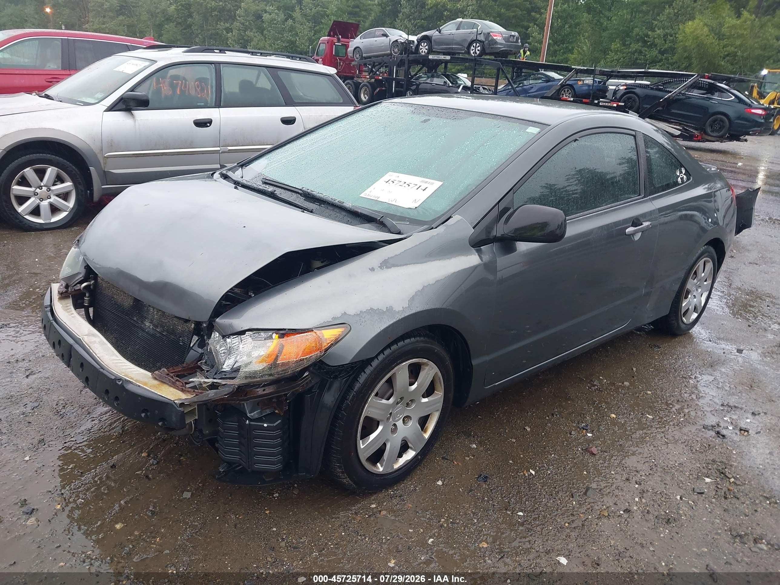 2010 Honda Civic Lx Gray vin: 2HGFG1B67AH501009