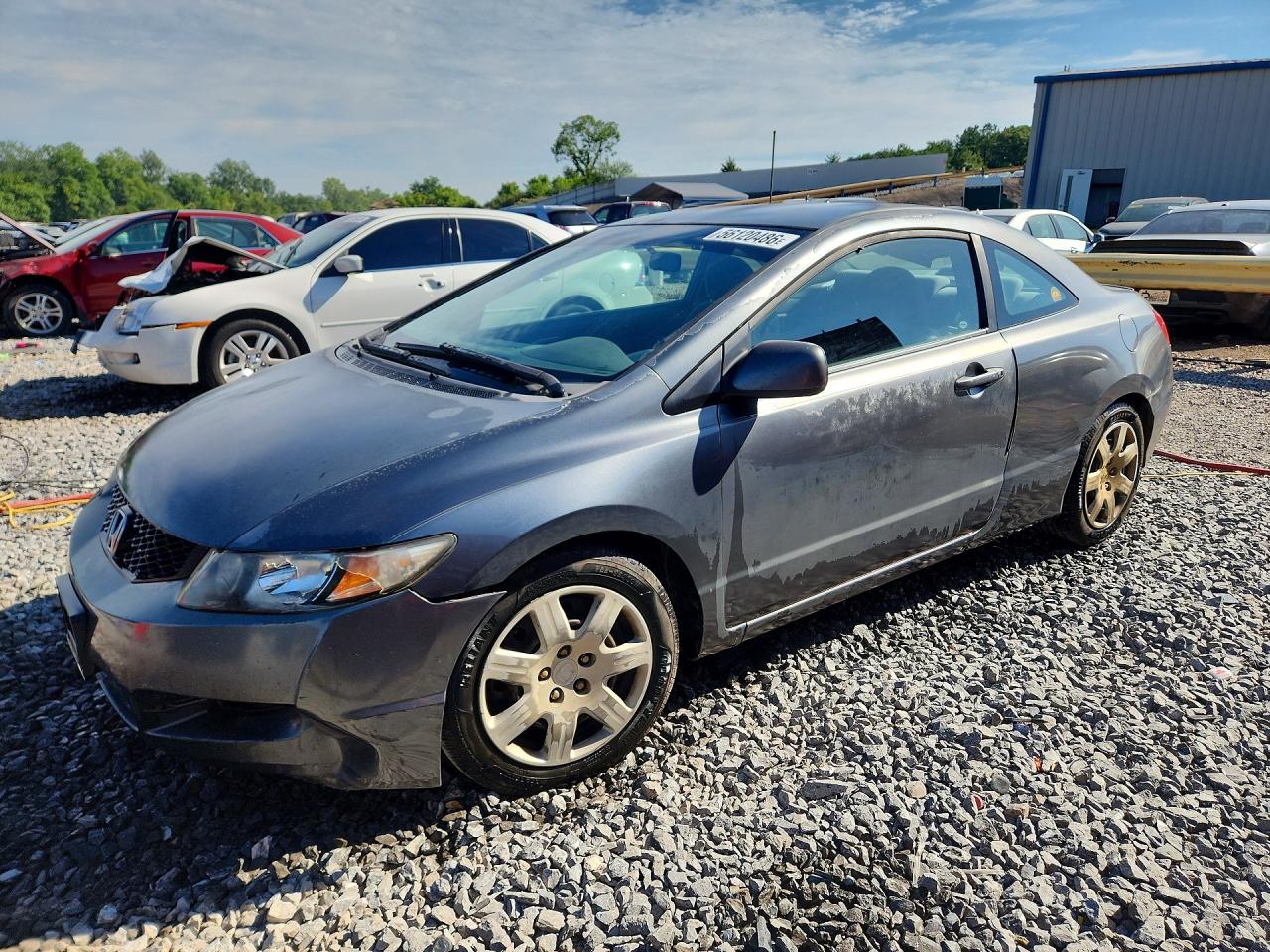 2010 Honda Civic Lx Gray vin: 2HGFG1B67AH508803
