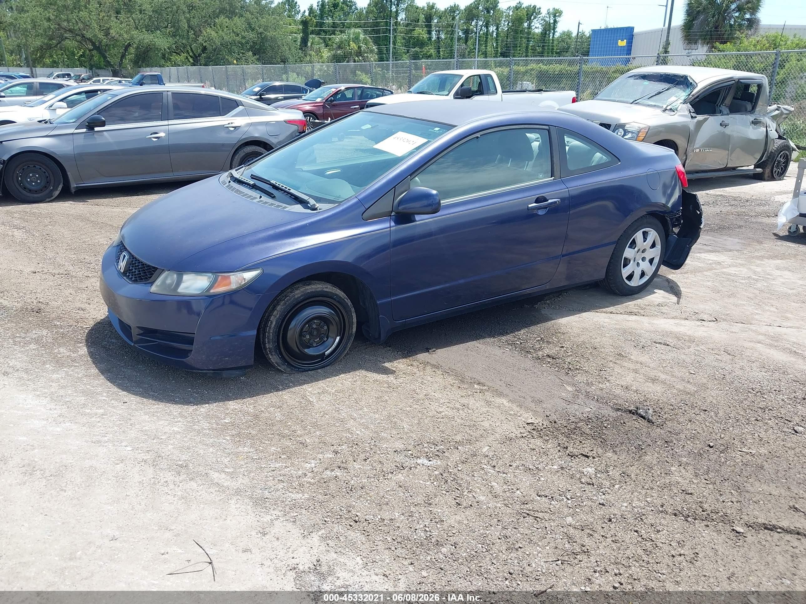 2010 Honda Civic Lx Blue vin: 2HGFG1B67AH515105
