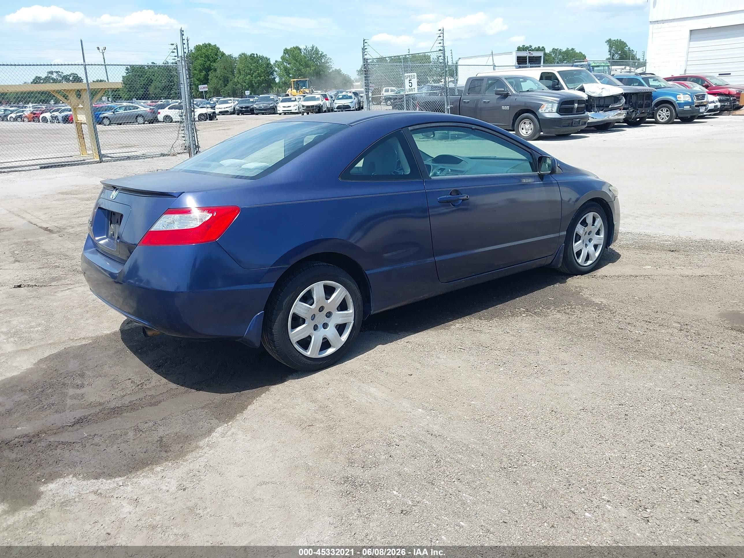 2010 Honda Civic Lx Blue vin: 2HGFG1B67AH515105