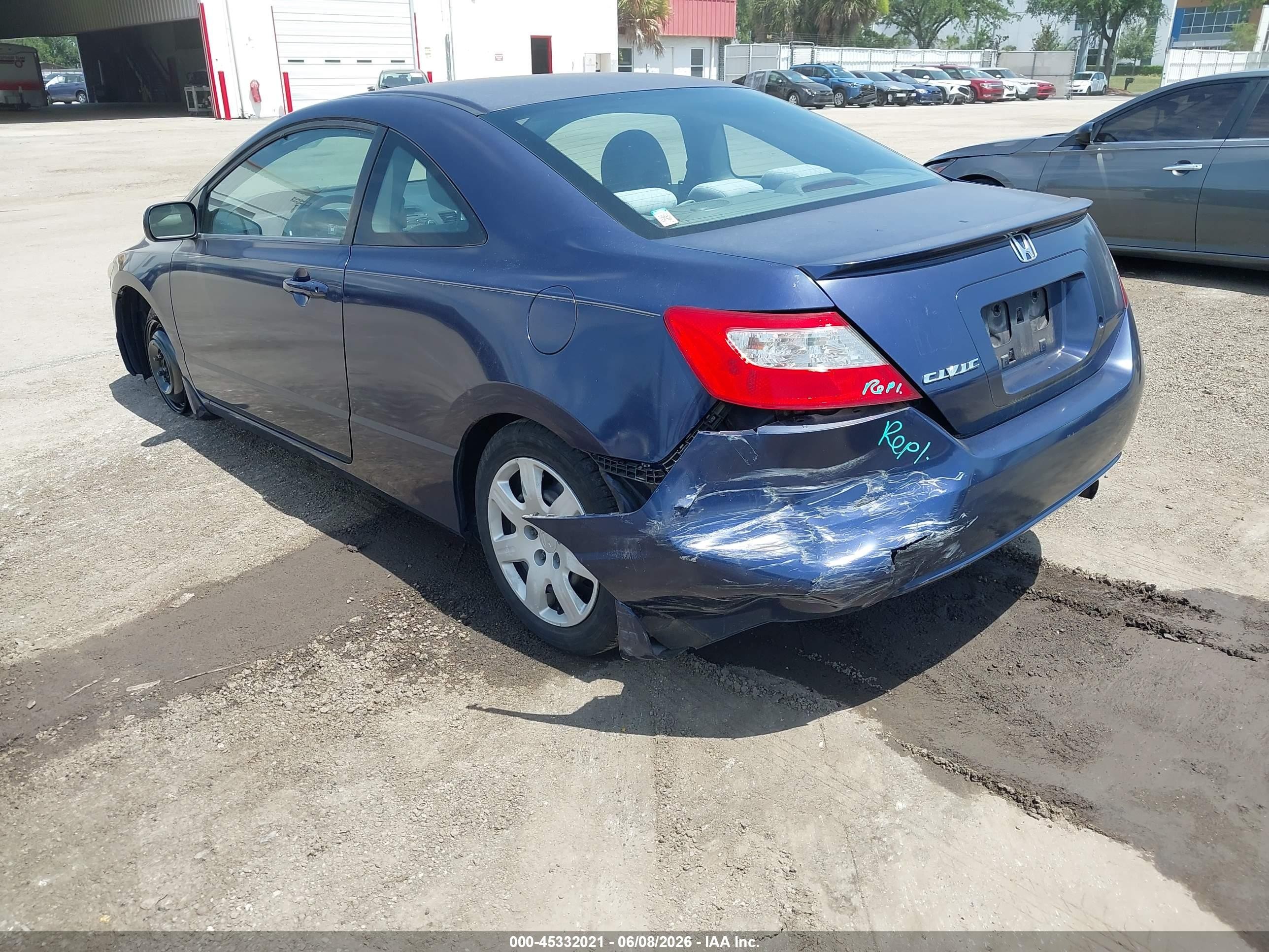 2010 Honda Civic Lx Blue vin: 2HGFG1B67AH515105