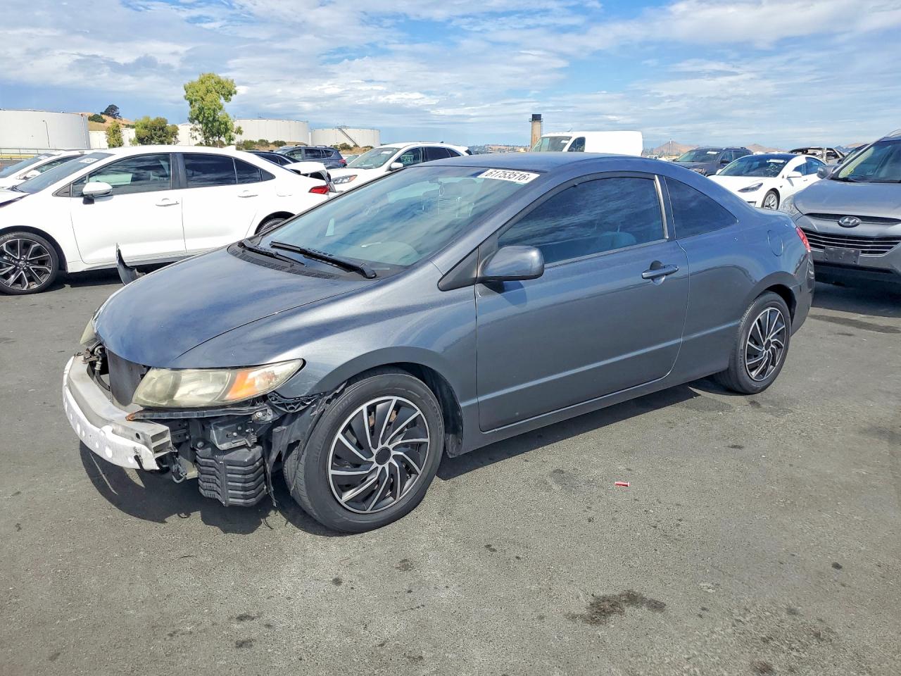 2010 Honda Civic Lx Gray vin: 2HGFG1B67AH516318