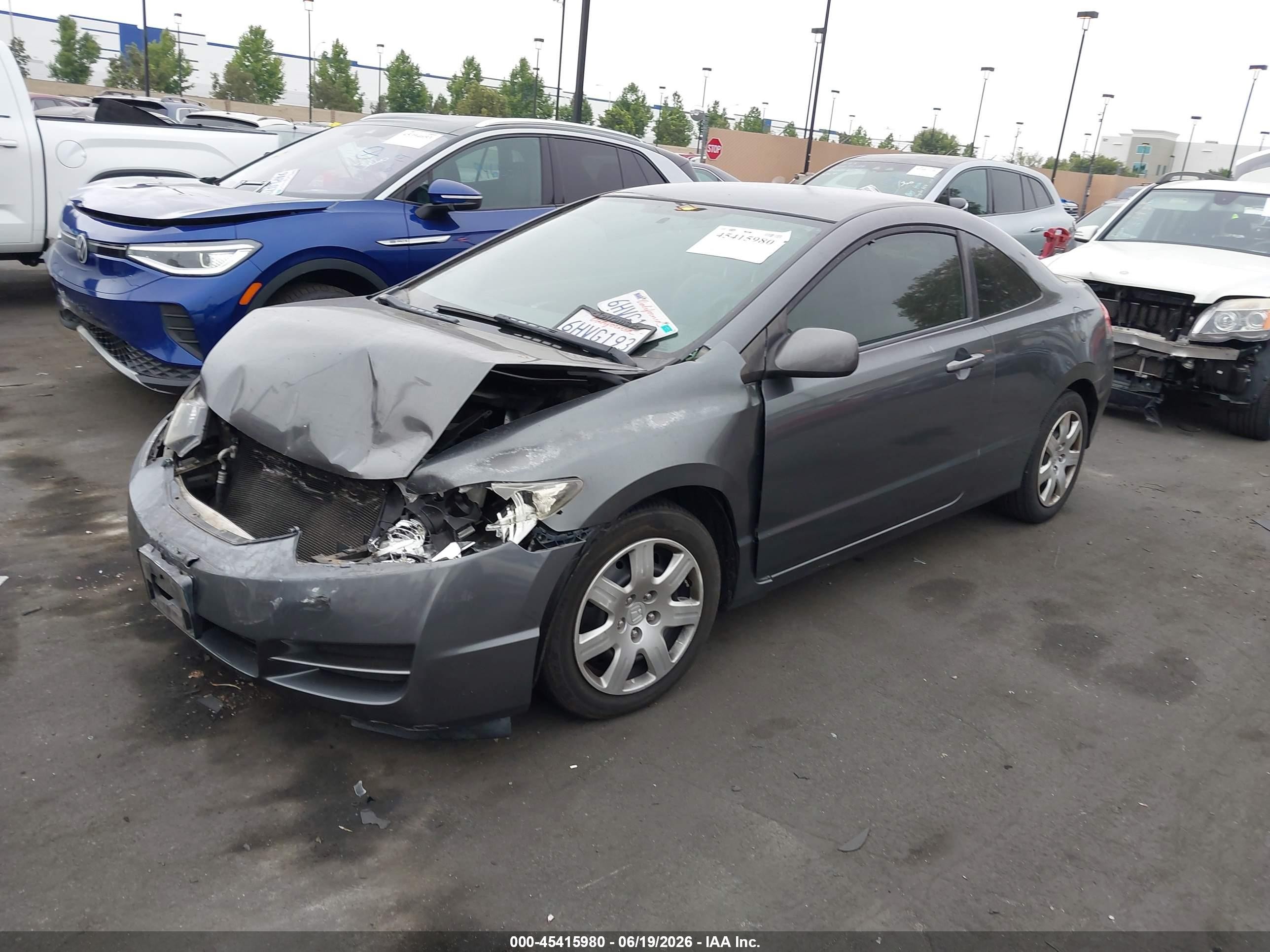 2010 Honda Civic Lx Gray vin: 2HGFG1B67AH523107