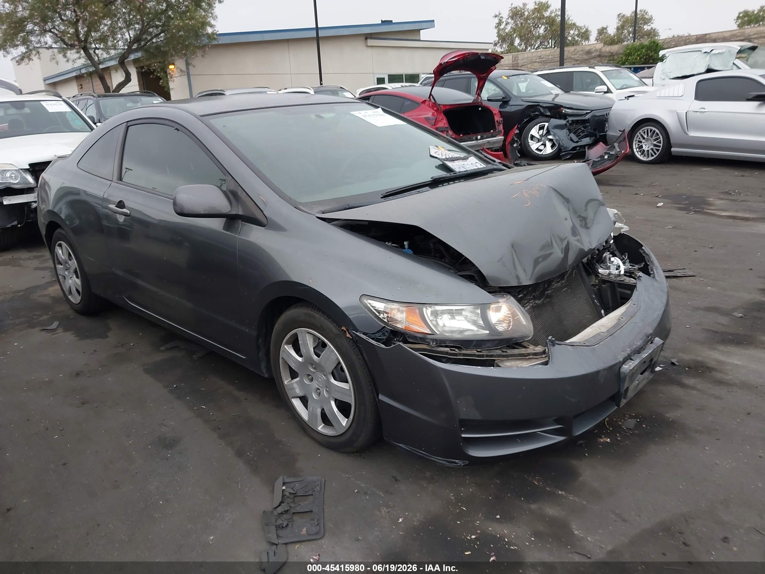 2010 Honda Civic Lx Gray vin: 2HGFG1B67AH523107