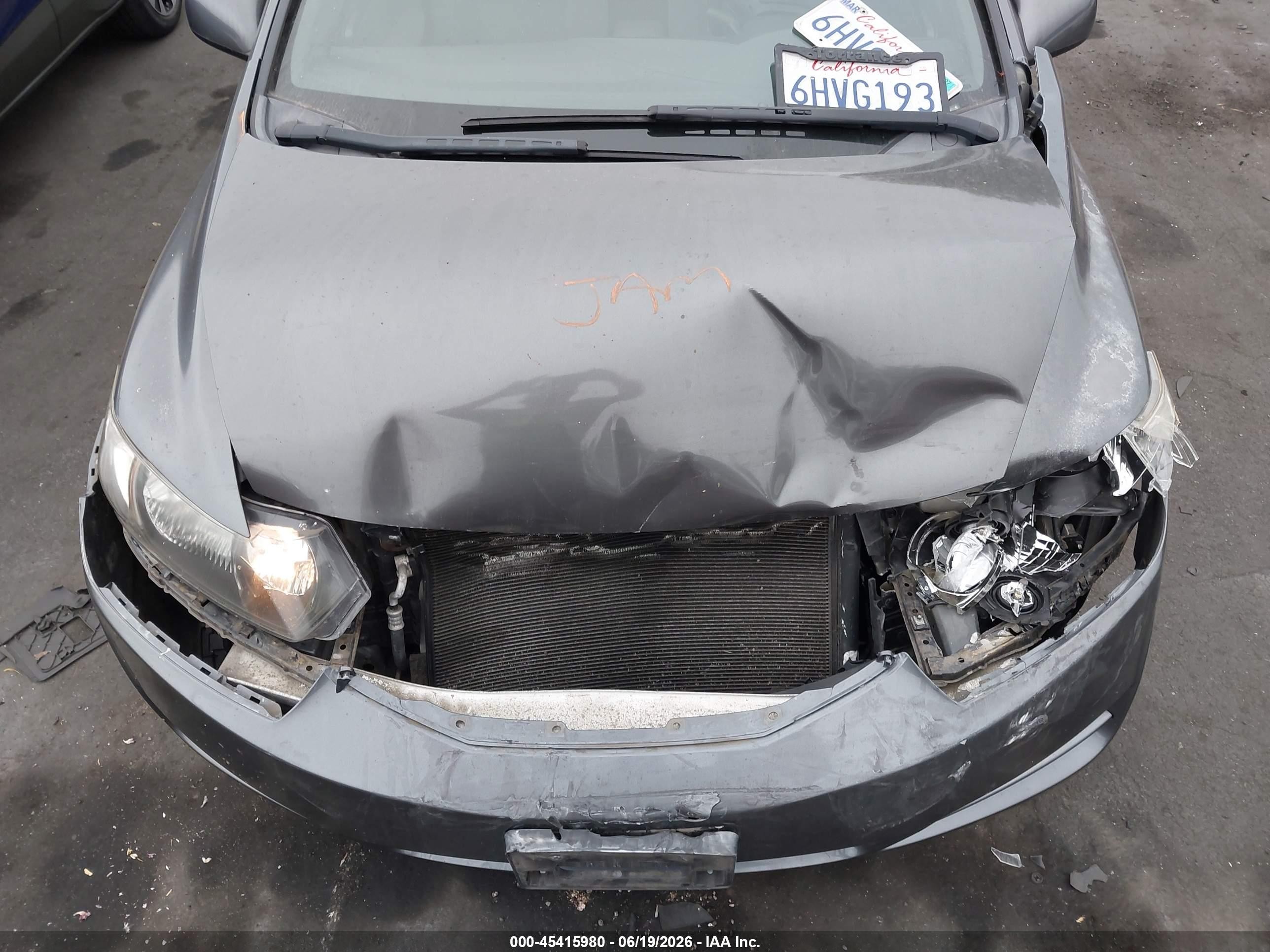2010 Honda Civic Lx Gray vin: 2HGFG1B67AH523107