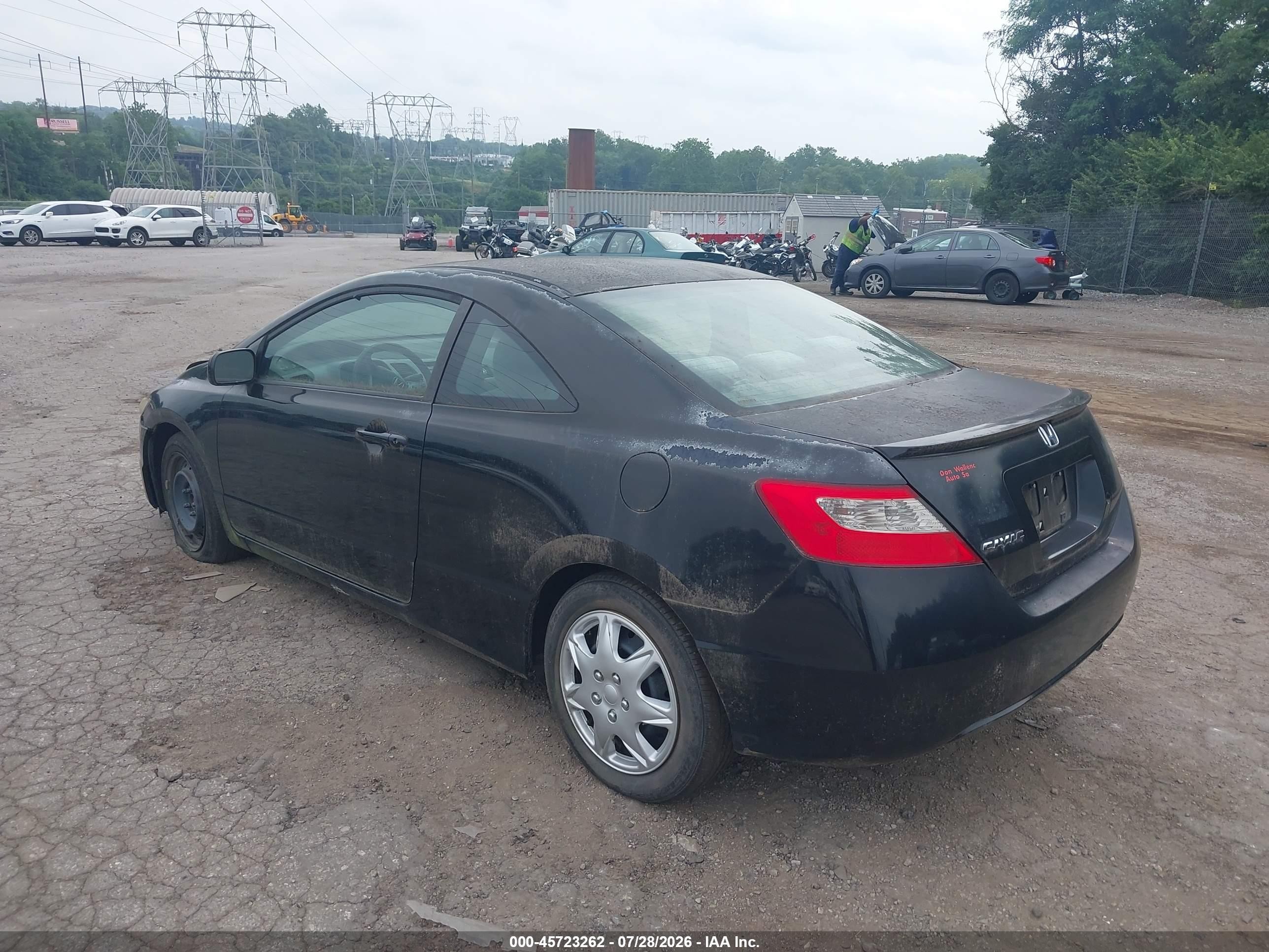 2010 Honda Civic Lx Black vin: 2HGFG1B67AH531174