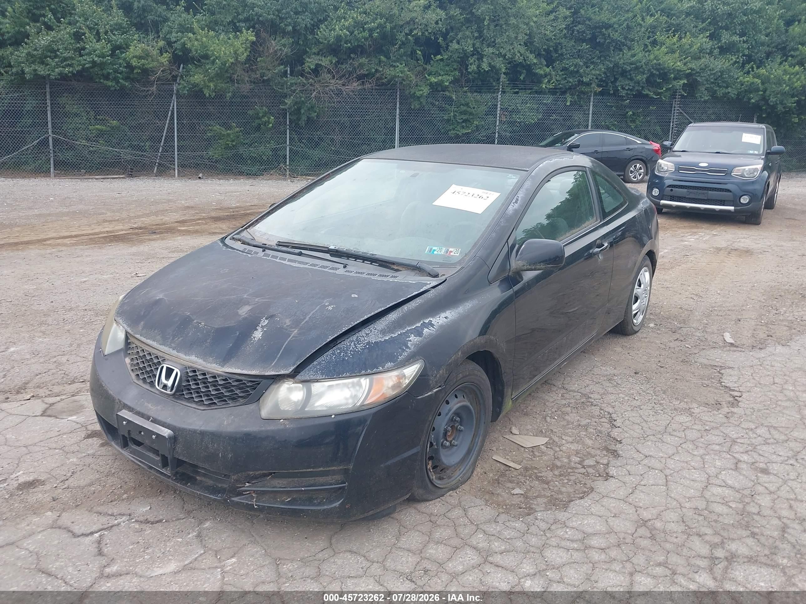 2010 Honda Civic Lx Black vin: 2HGFG1B67AH531174