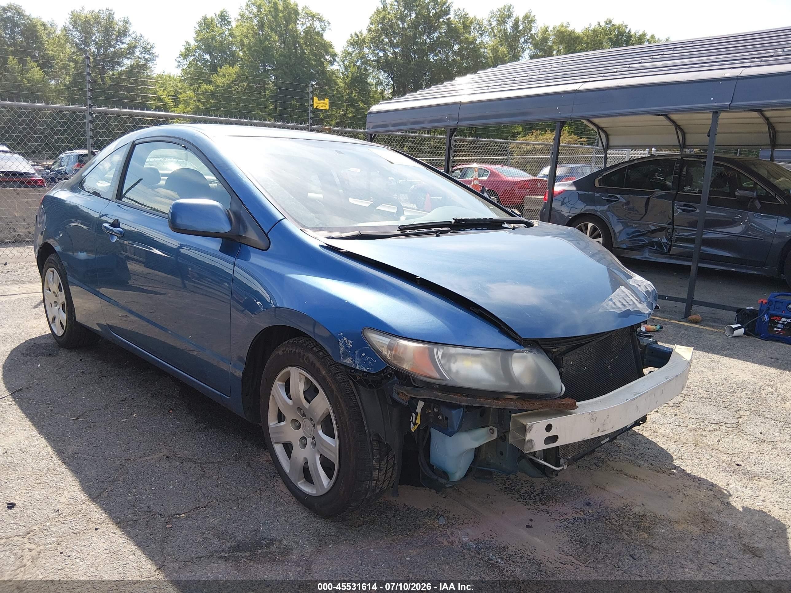 2010 Honda Civic Lx Blue vin: 2HGFG1B67AH535337