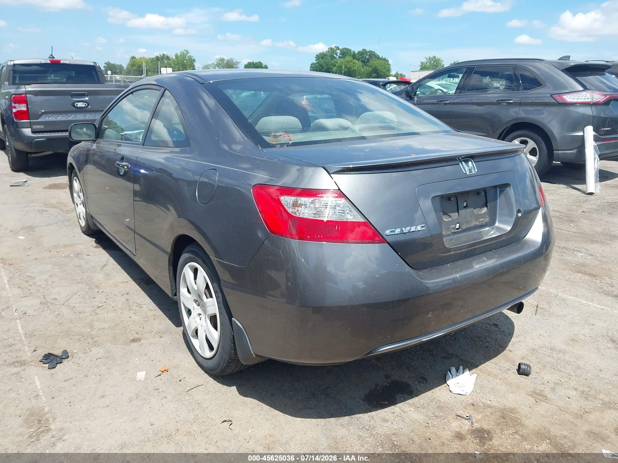 2011 Honda Civic Lx Gray vin: 2HGFG1B67BH507958