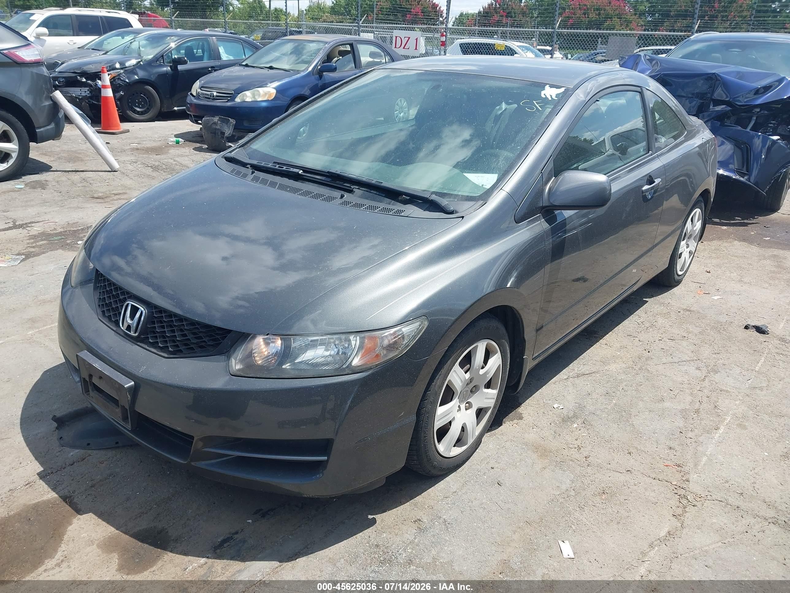 2011 Honda Civic Lx Gray vin: 2HGFG1B67BH507958