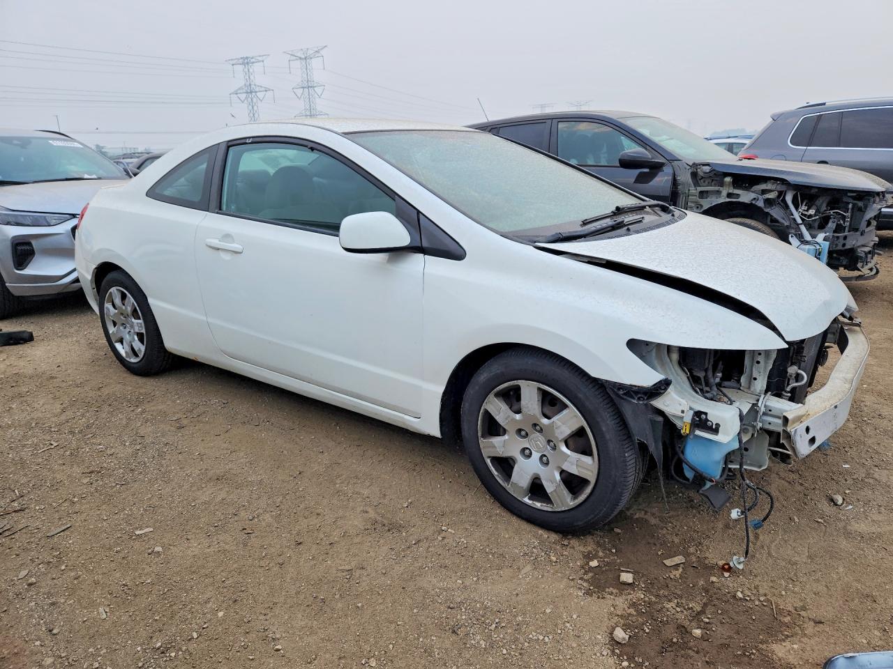 2011 Honda Civic Lx White vin: 2HGFG1B67BH508754