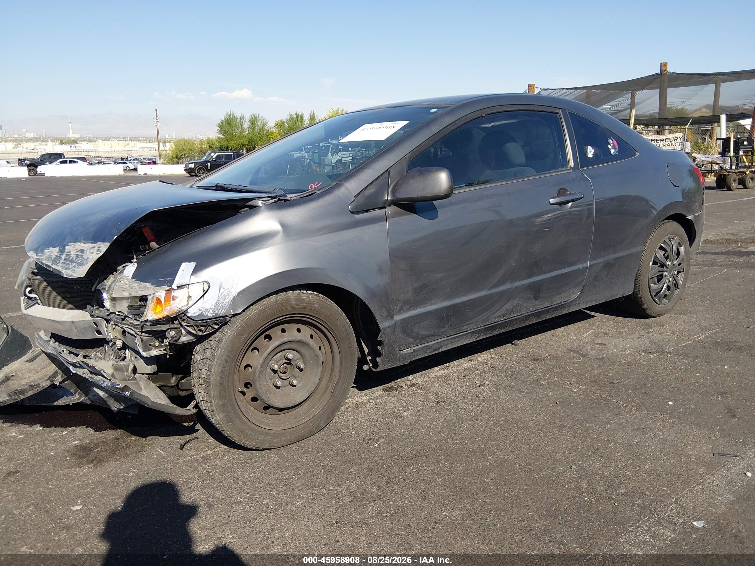 2010 Honda Civic Lx Gray vin: 2HGFG1B68AH509300