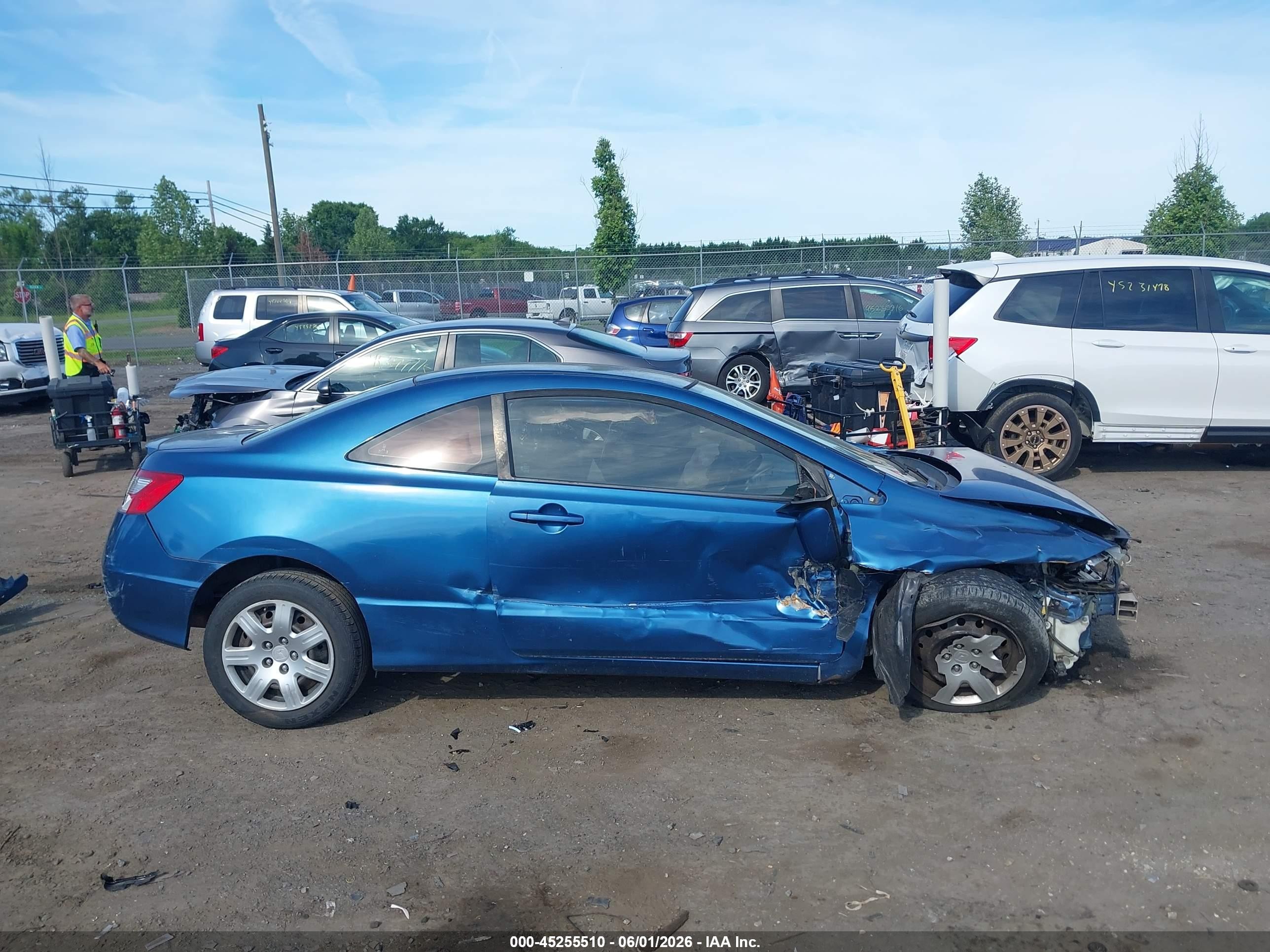 2010 Honda Civic Lx Синий vin: 2HGFG1B68AH532298