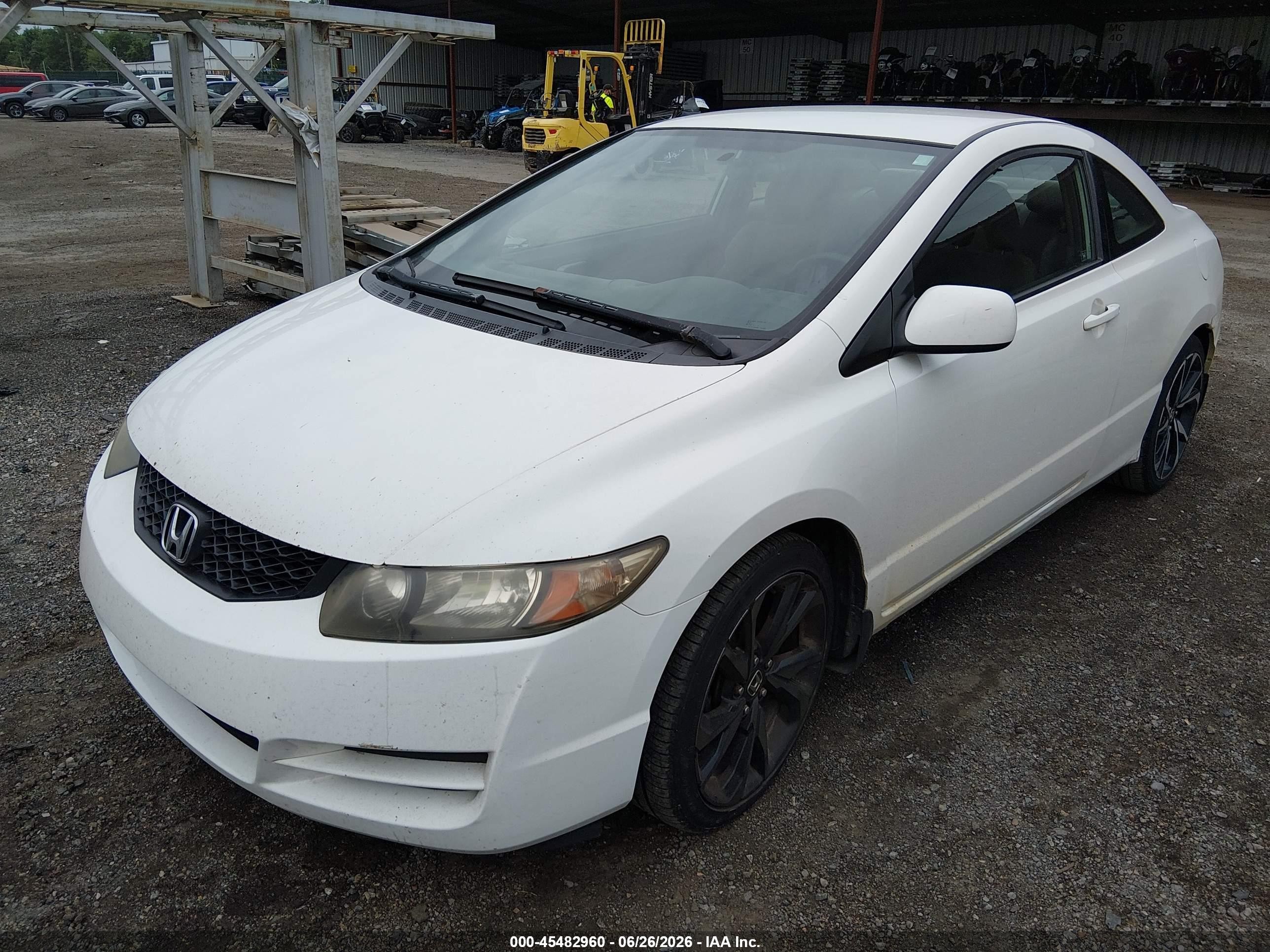 2010 Honda Civic Lx White vin: 2HGFG1B69AH520385
