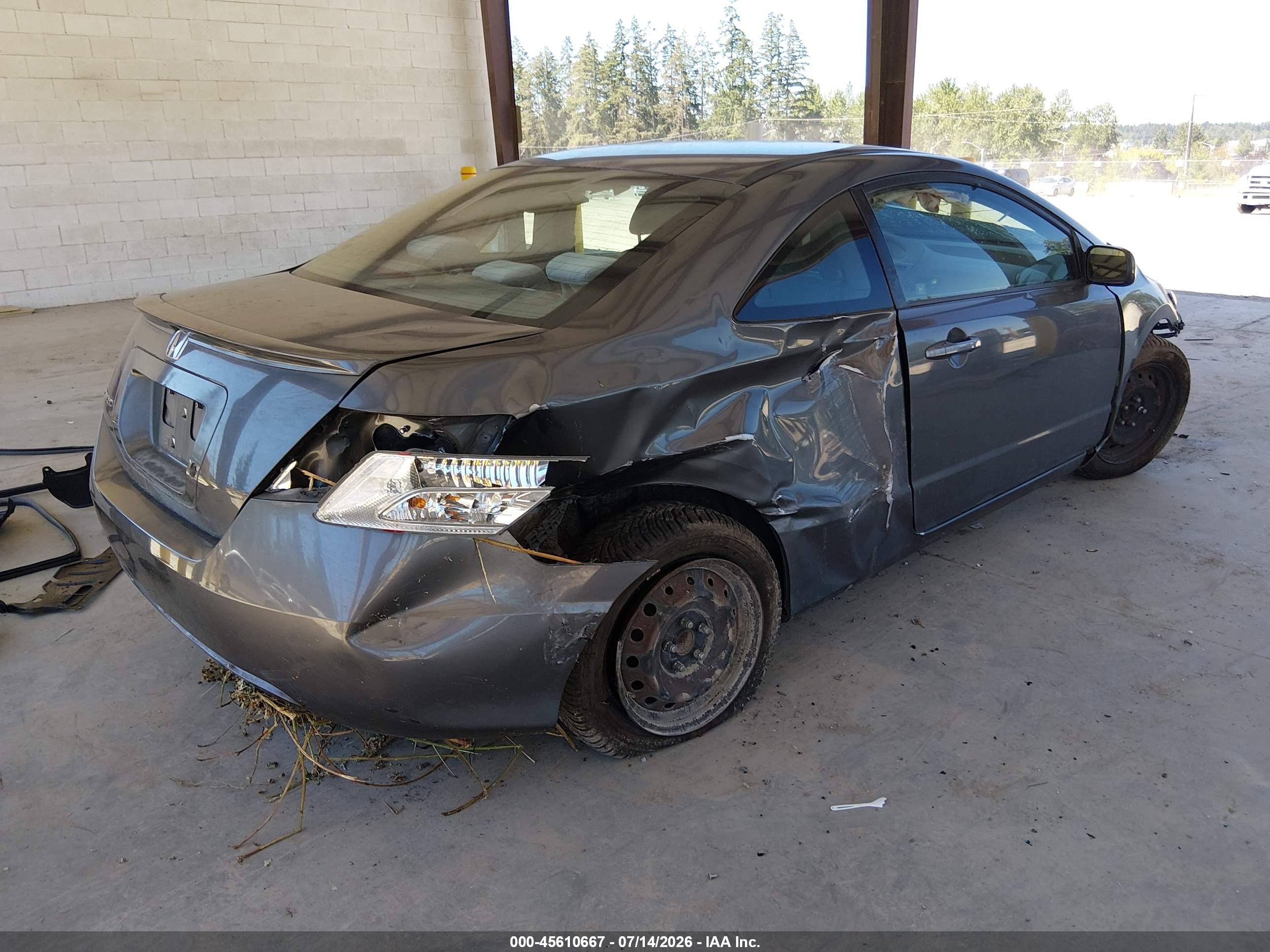 2010 Honda Civic Lx Gray vin: 2HGFG1B69AH527580