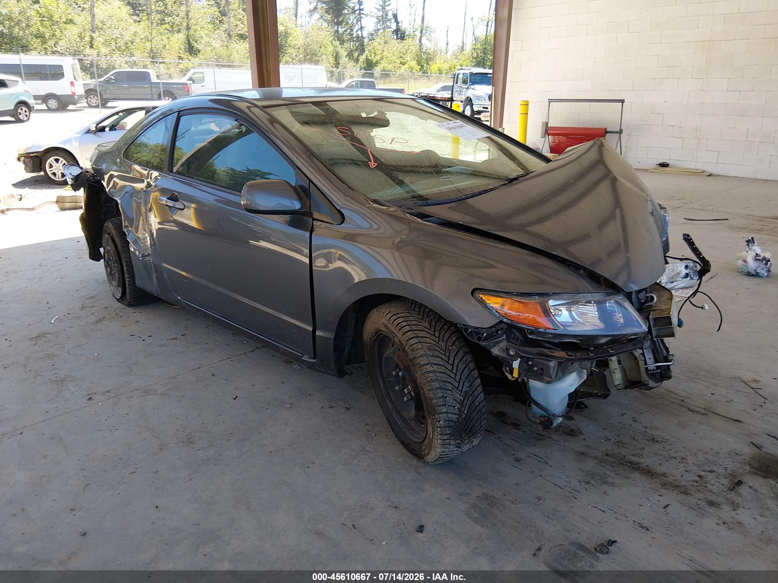 2010 Honda Civic Lx Gray vin: 2HGFG1B69AH527580