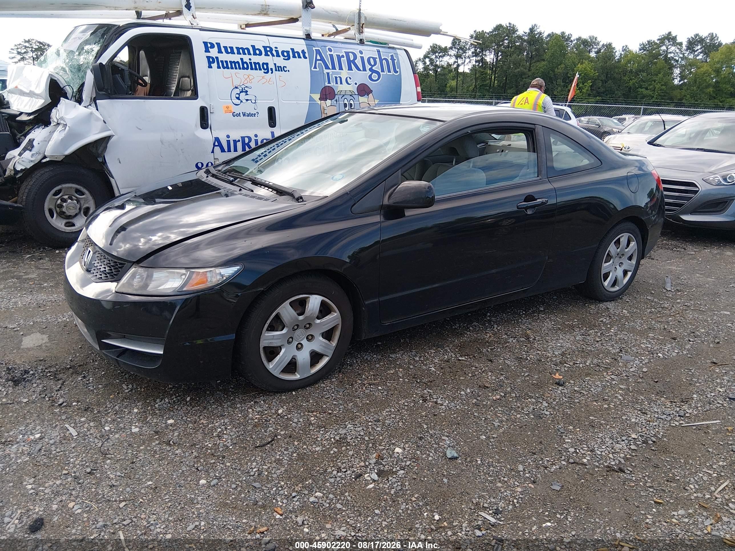 2010 Honda Civic Lx Black vin: 2HGFG1B69AH537039