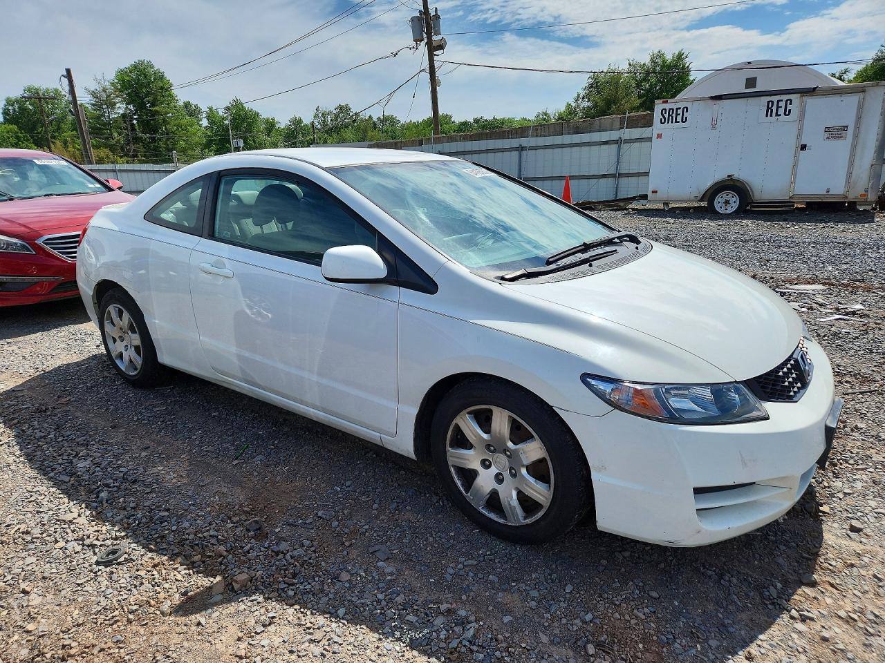2011 Honda Civic Lx White vin: 2HGFG1B69BH502986