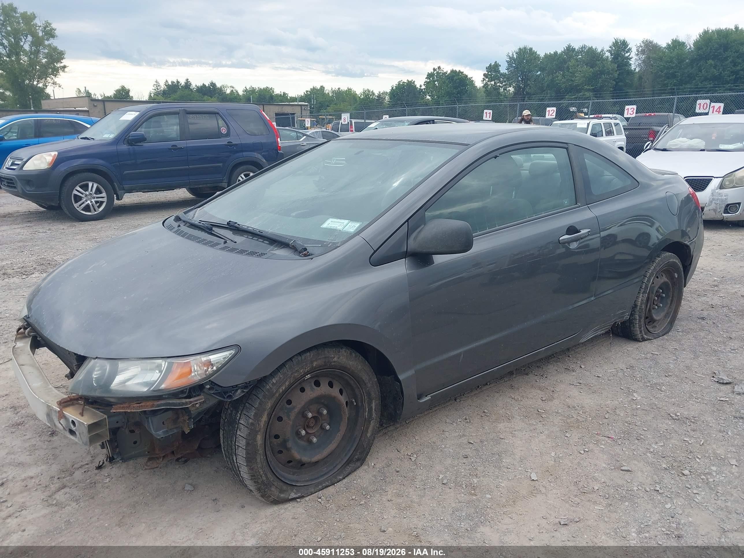 2011 Honda Civic Lx Gray vin: 2HGFG1B69BH504267