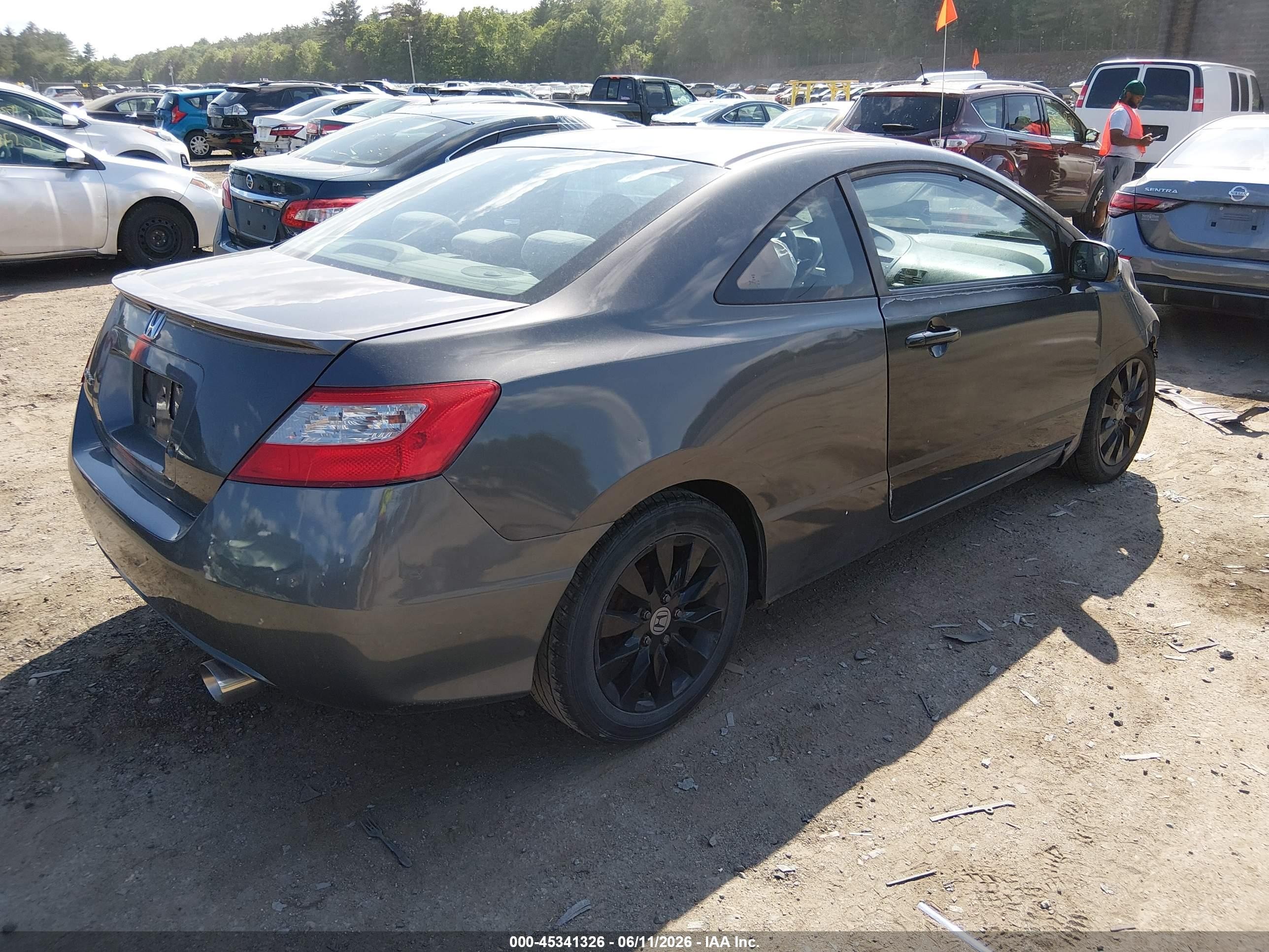 2011 Honda Civic Lx Gray vin: 2HGFG1B69BH507654