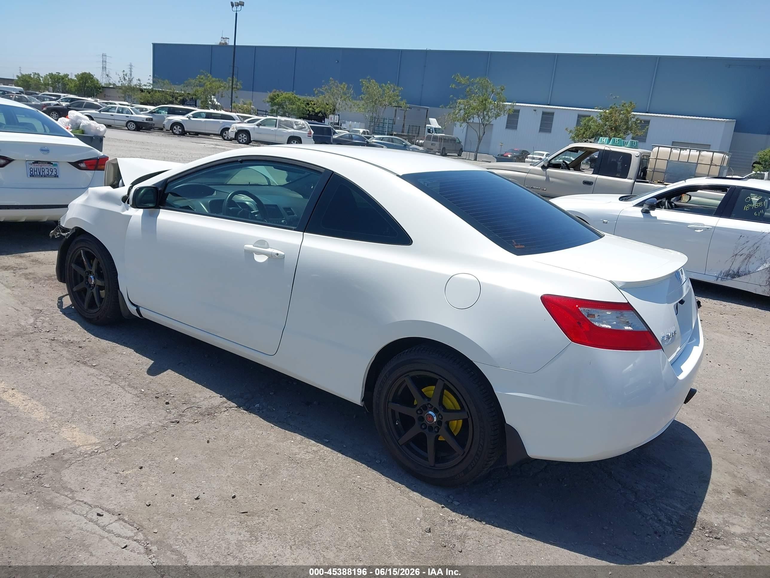 2010 Honda Civic Lx White vin: 2HGFG1B6XAH520380