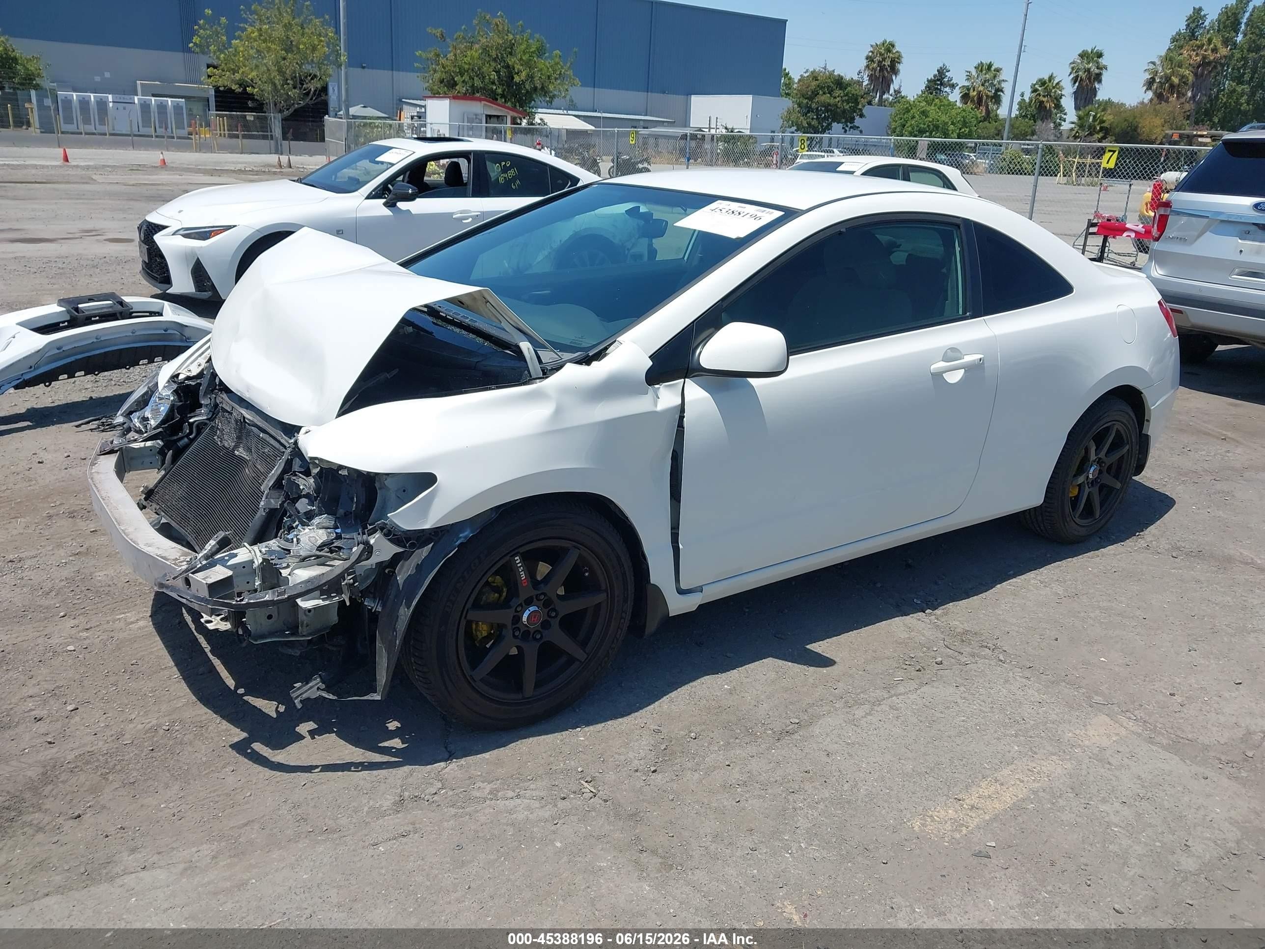 2010 Honda Civic Lx White vin: 2HGFG1B6XAH520380