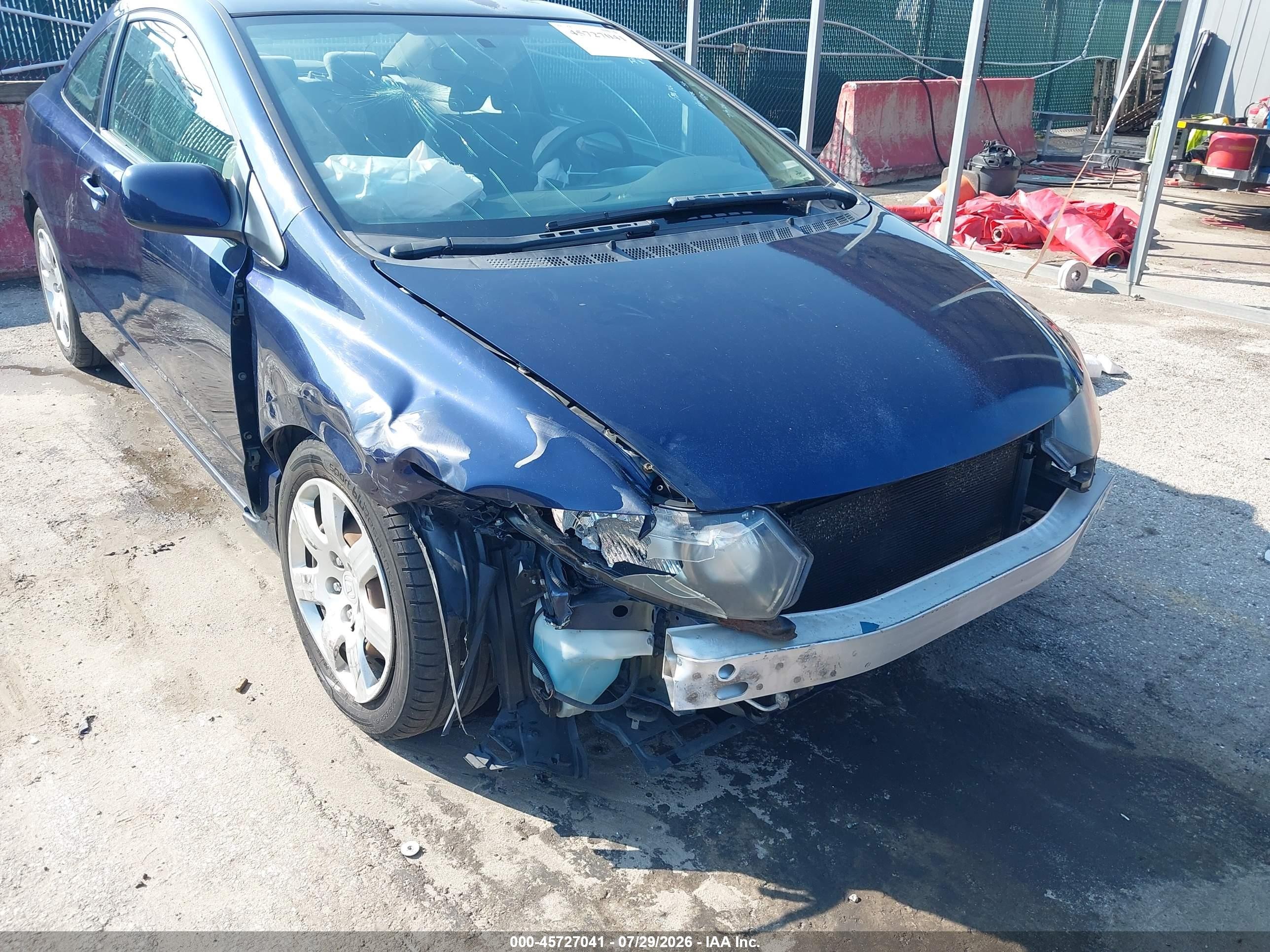 2010 Honda Civic Lx Blue vin: 2HGFG1B6XAH538166