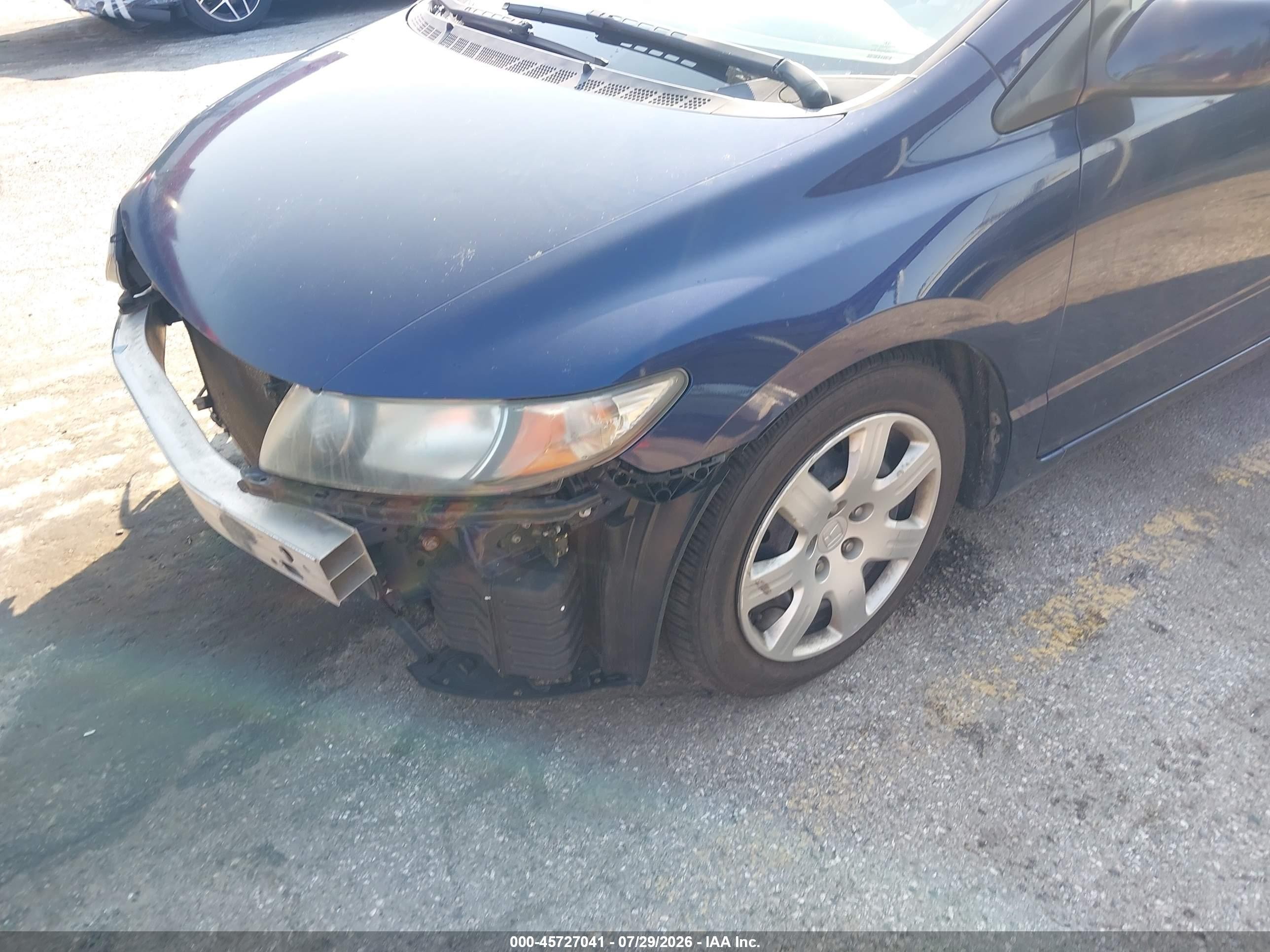 2010 Honda Civic Lx Blue vin: 2HGFG1B6XAH538166