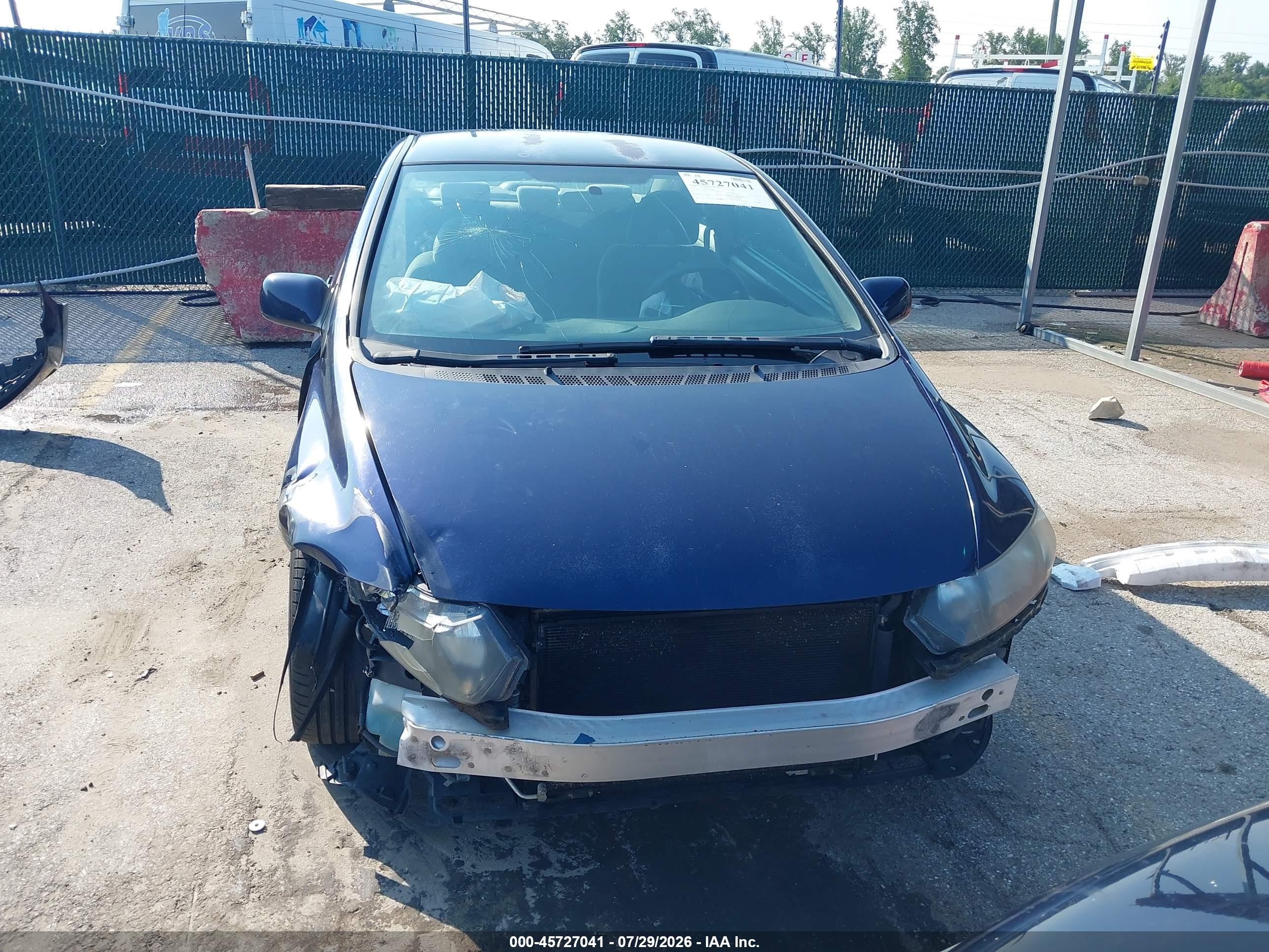 2010 Honda Civic Lx Blue vin: 2HGFG1B6XAH538166