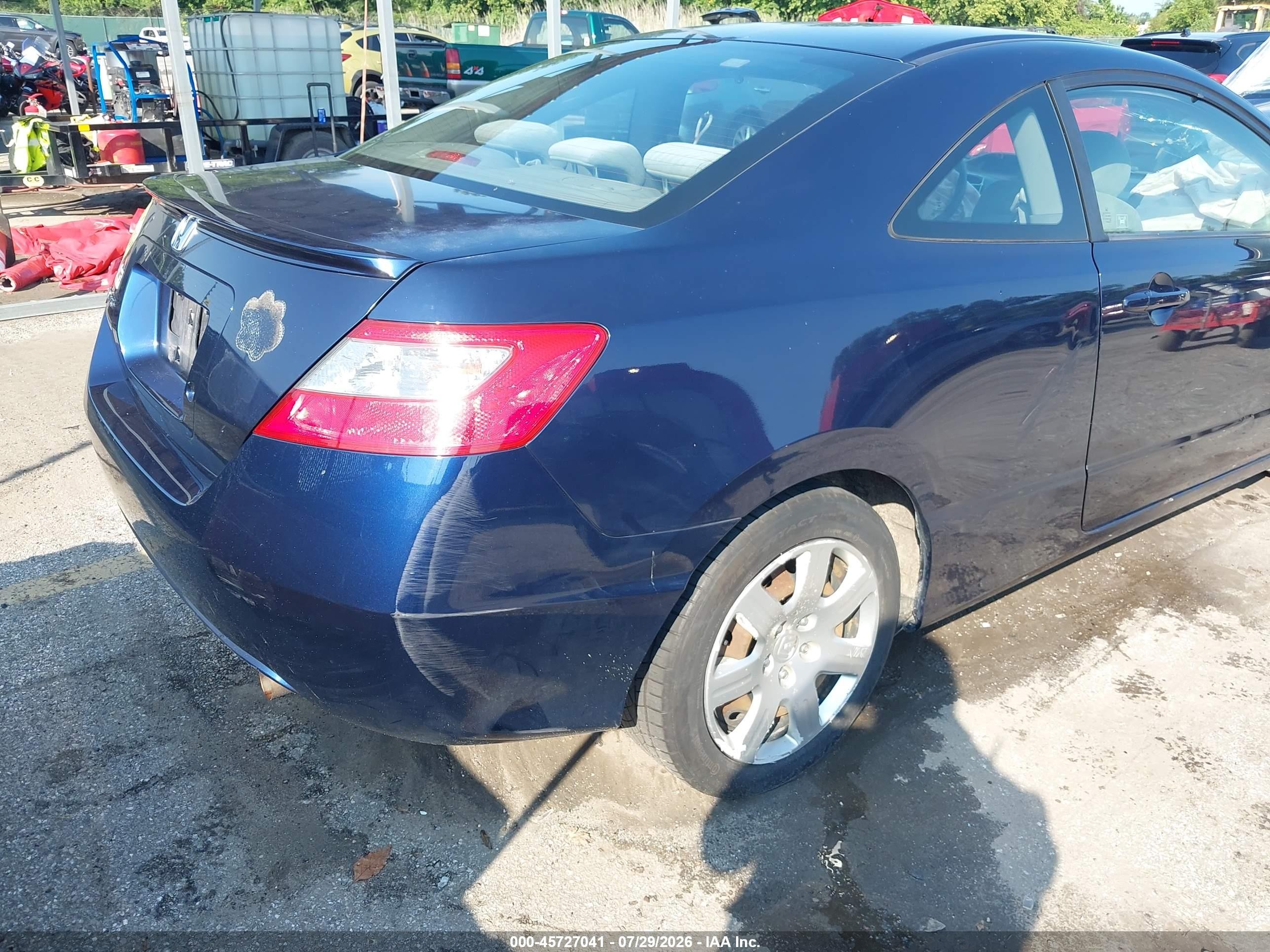 2010 Honda Civic Lx Blue vin: 2HGFG1B6XAH538166