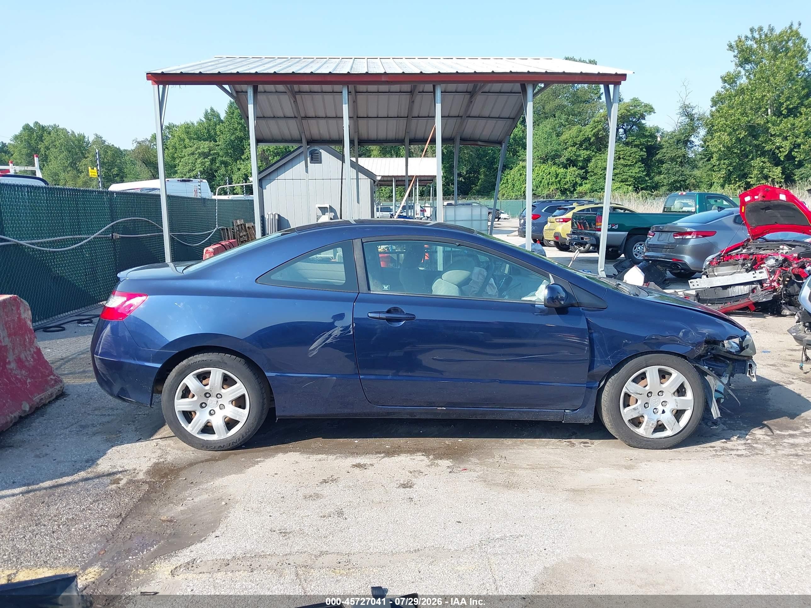 2010 Honda Civic Lx Blue vin: 2HGFG1B6XAH538166