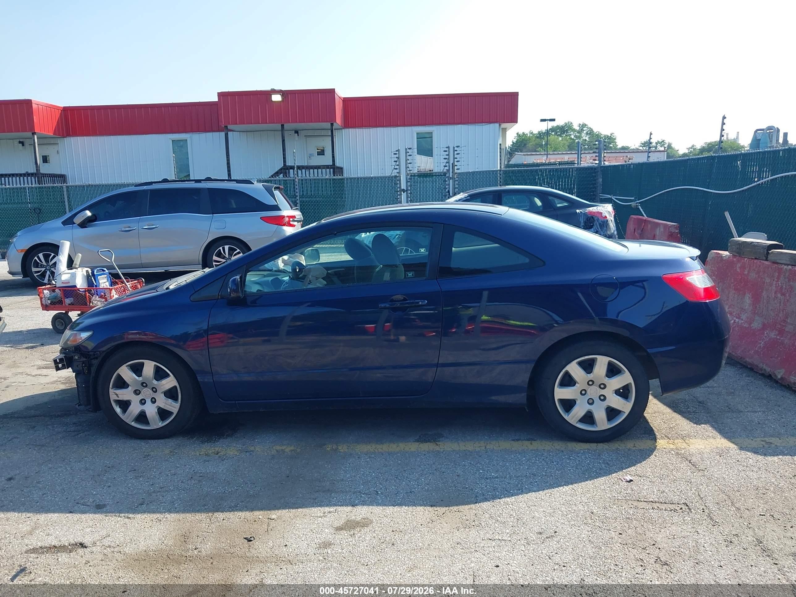 2010 Honda Civic Lx Blue vin: 2HGFG1B6XAH538166