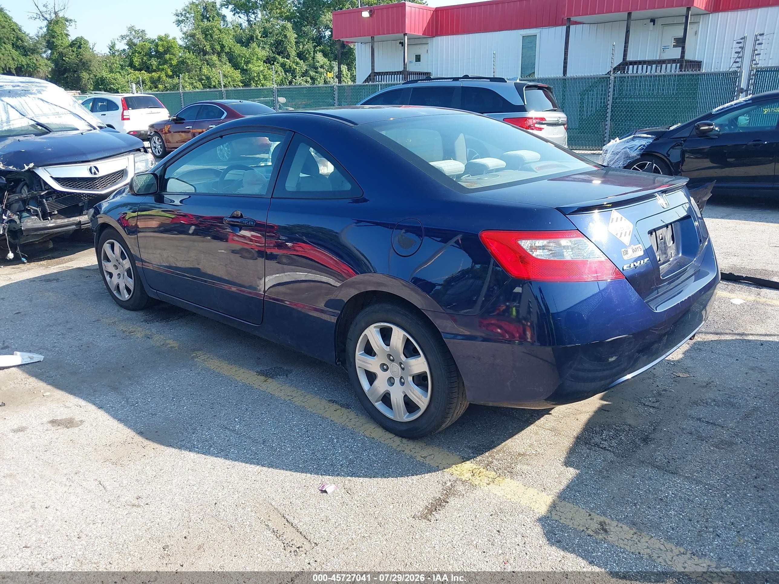 2010 Honda Civic Lx Blue vin: 2HGFG1B6XAH538166