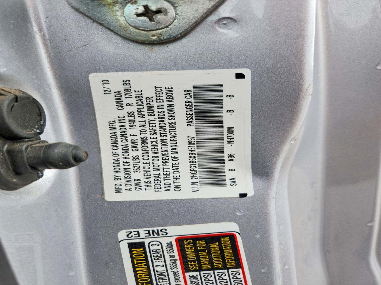 2011 Honda Civic Lx Серебряный vin: 2HGFG1B6XBH510997