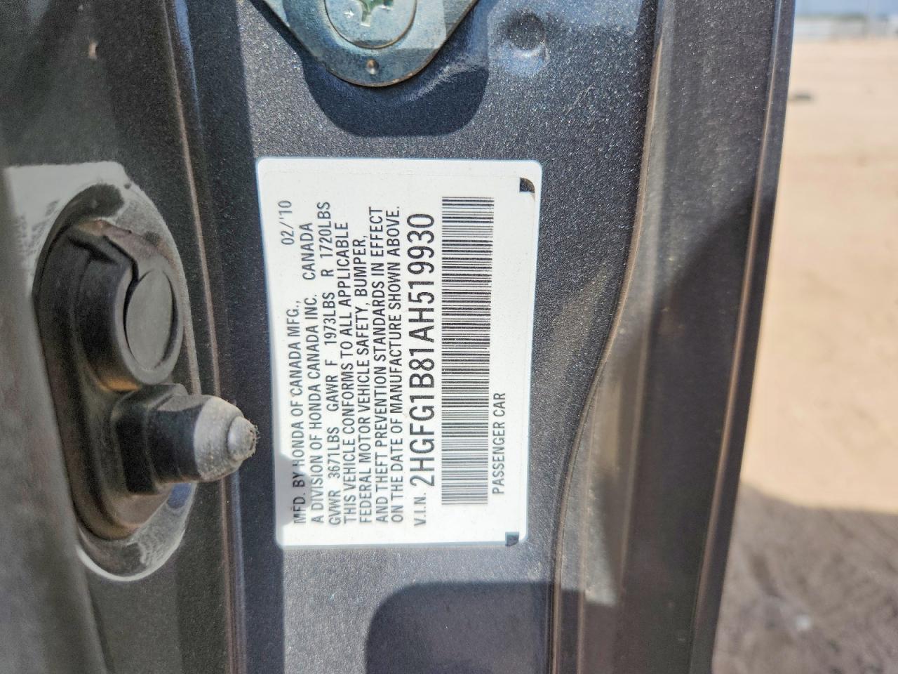 2010 Honda Civic Ex Silver vin: 2HGFG1B81AH519930
