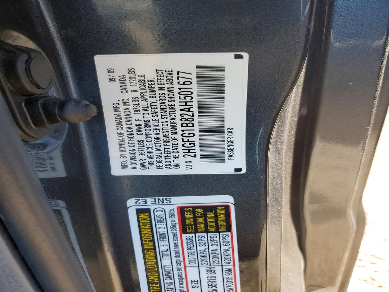 2010 Honda Civic Ex Gray vin: 2HGFG1B82AH501677