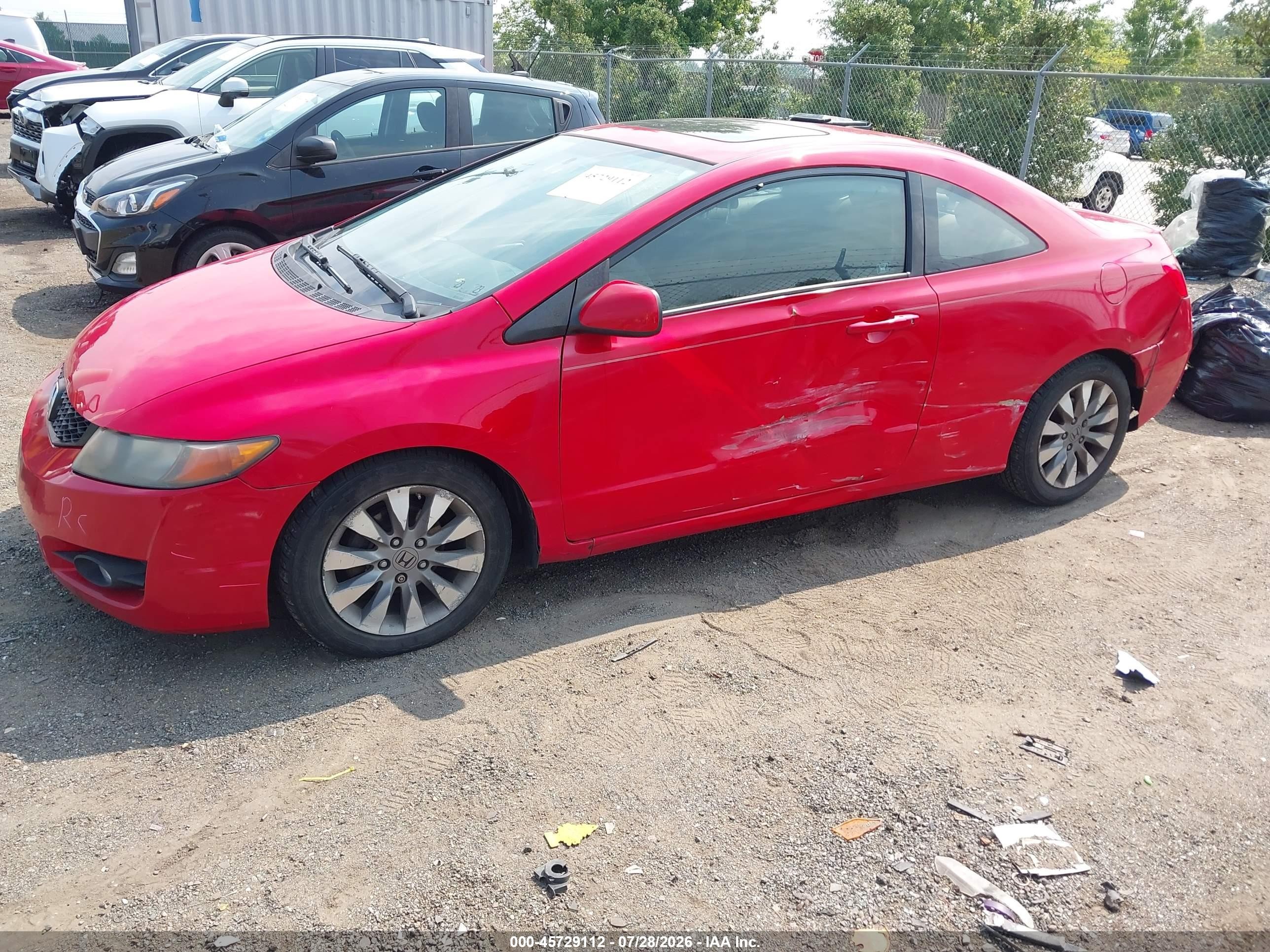 2011 Honda Civic Ex Red vin: 2HGFG1B83BH501933