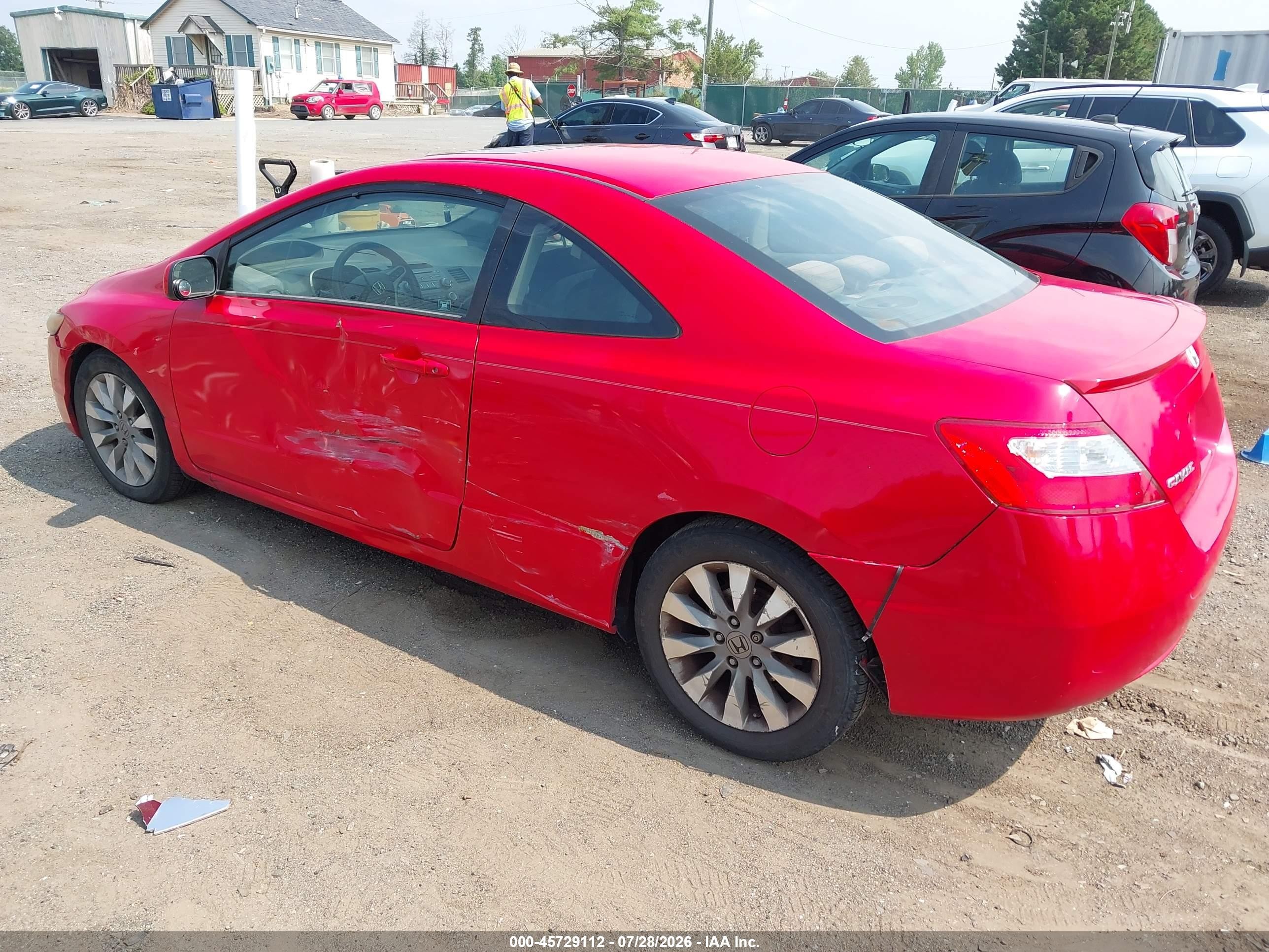 2011 Honda Civic Ex Red vin: 2HGFG1B83BH501933