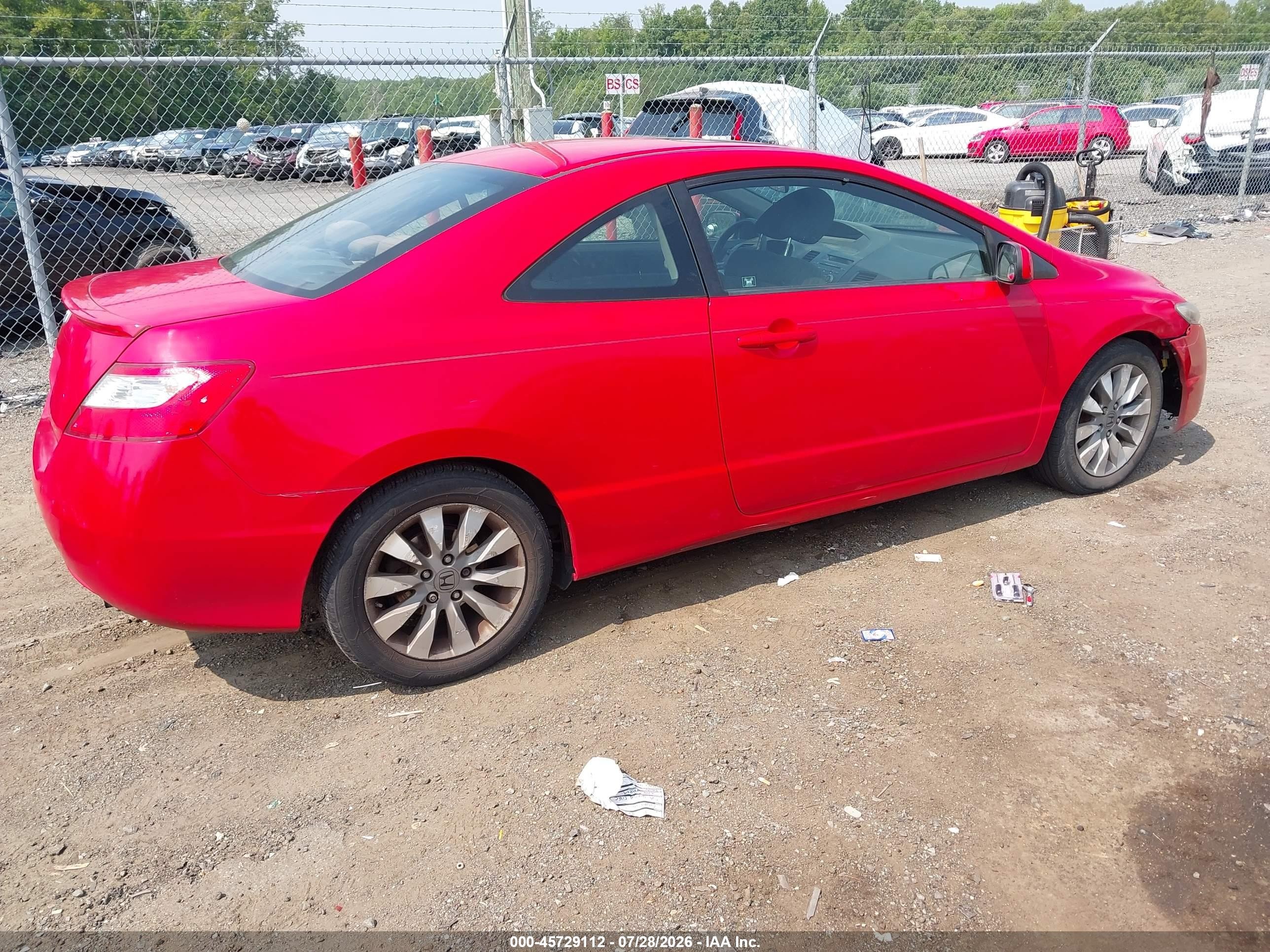 2011 Honda Civic Ex Red vin: 2HGFG1B83BH501933