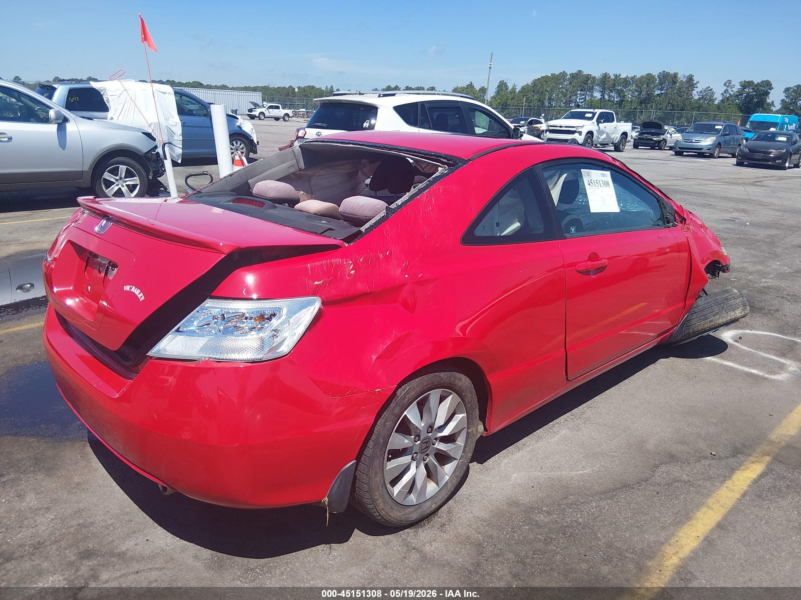 2011 Honda Civic Ex Красный vin: 2HGFG1B86BH516670
