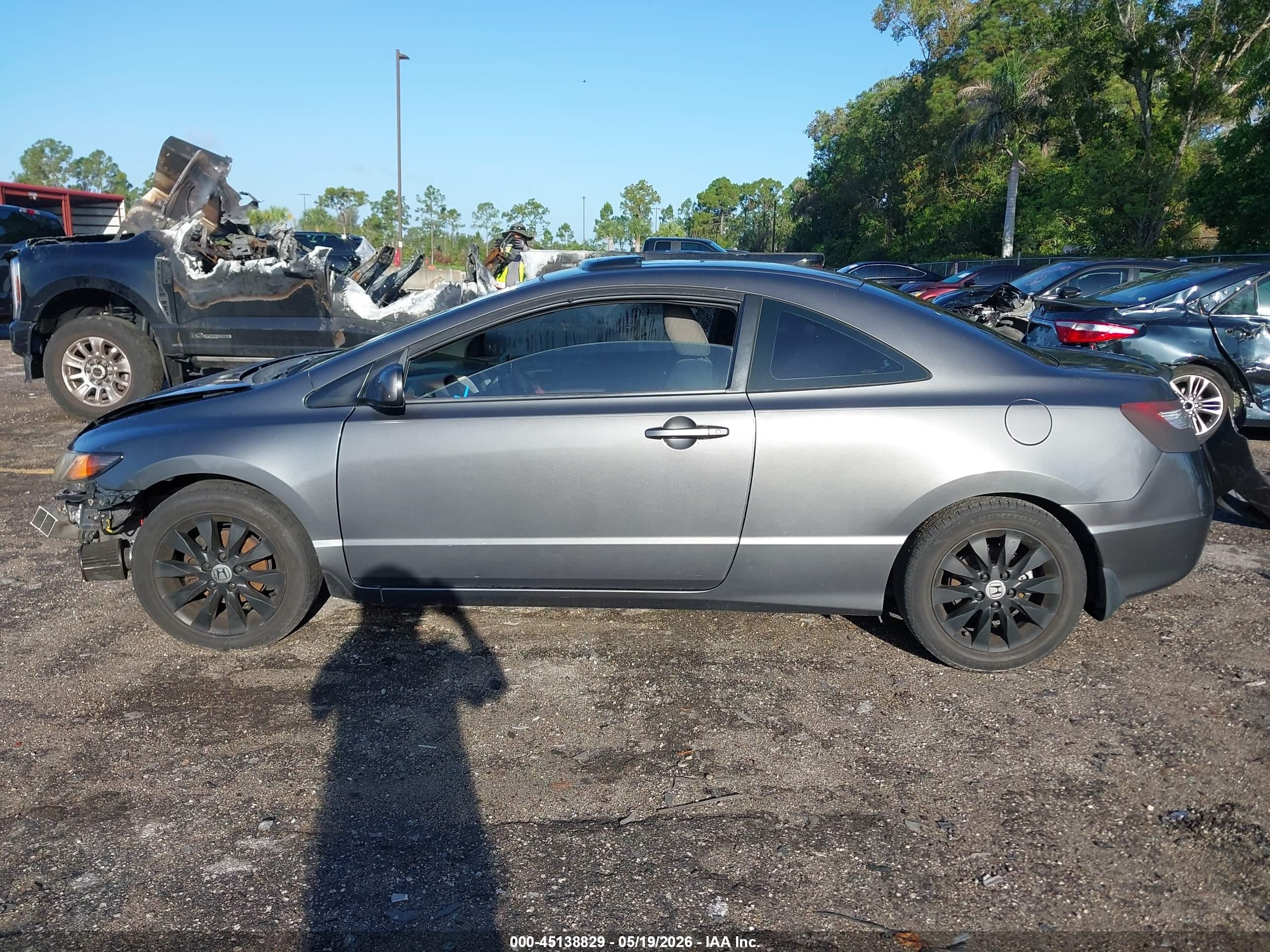 2011 Honda Civic Ex Gray vin: 2HGFG1B87BH519397