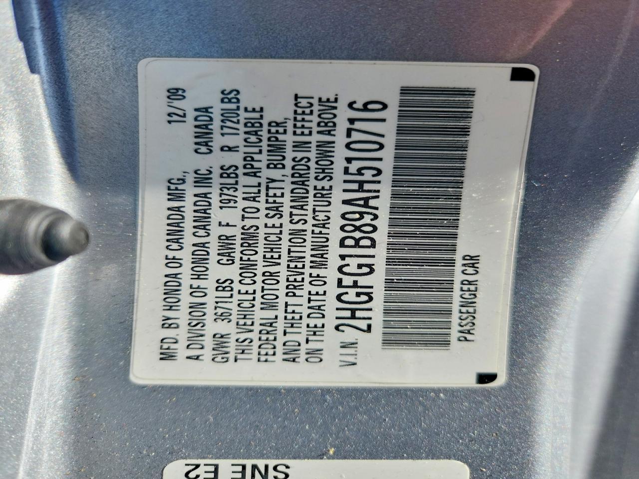 2010 Honda Civic Ex Серебряный vin: 2HGFG1B89AH510716