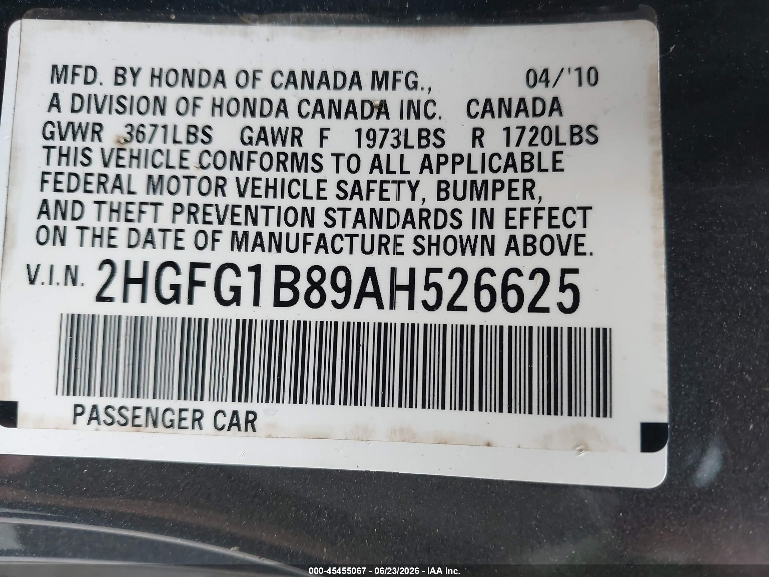 2010 Honda Civic Ex Silver vin: 2HGFG1B89AH526625