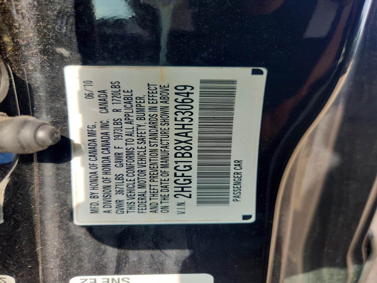 2010 Honda Civic Ex Black vin: 2HGFG1B8XAH530649