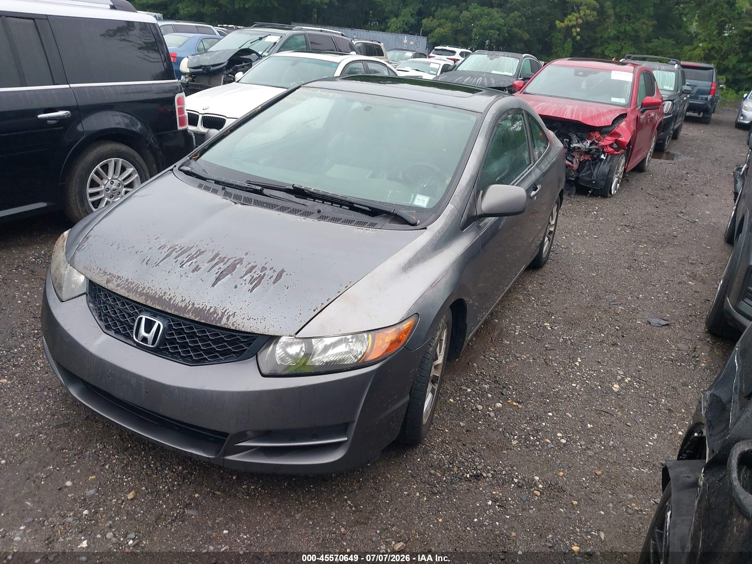 2010 Honda Civic Ex-l Gray vin: 2HGFG1B97AH505877