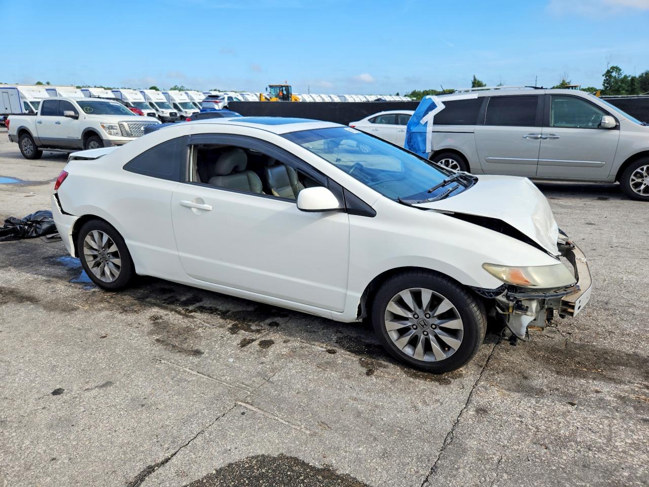 2010 Honda Civic Exl White vin: 2HGFG1B99AH530487