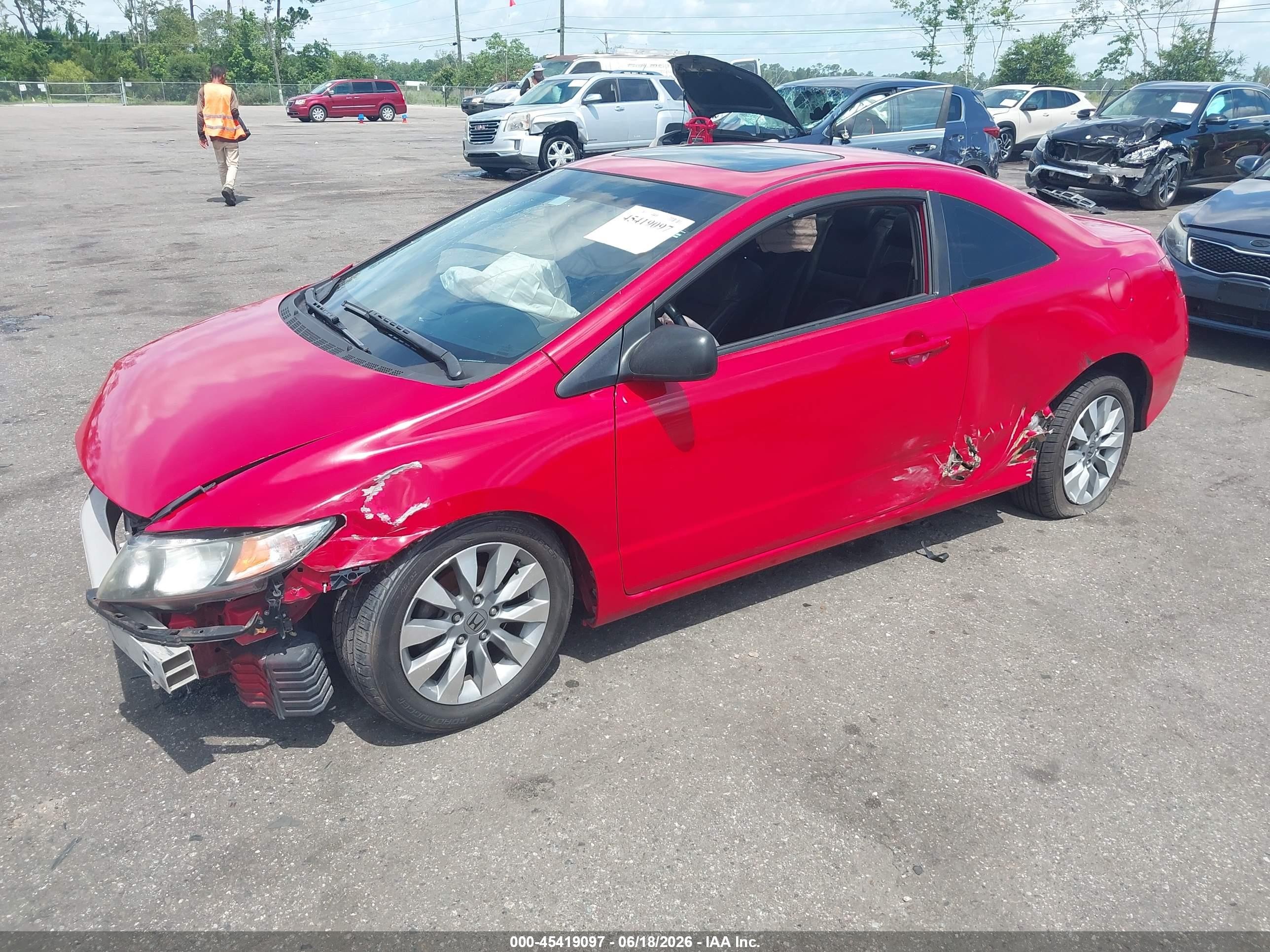 2010 Honda Civic Ex-l Красный vin: 2HGFG1B9XAH518221