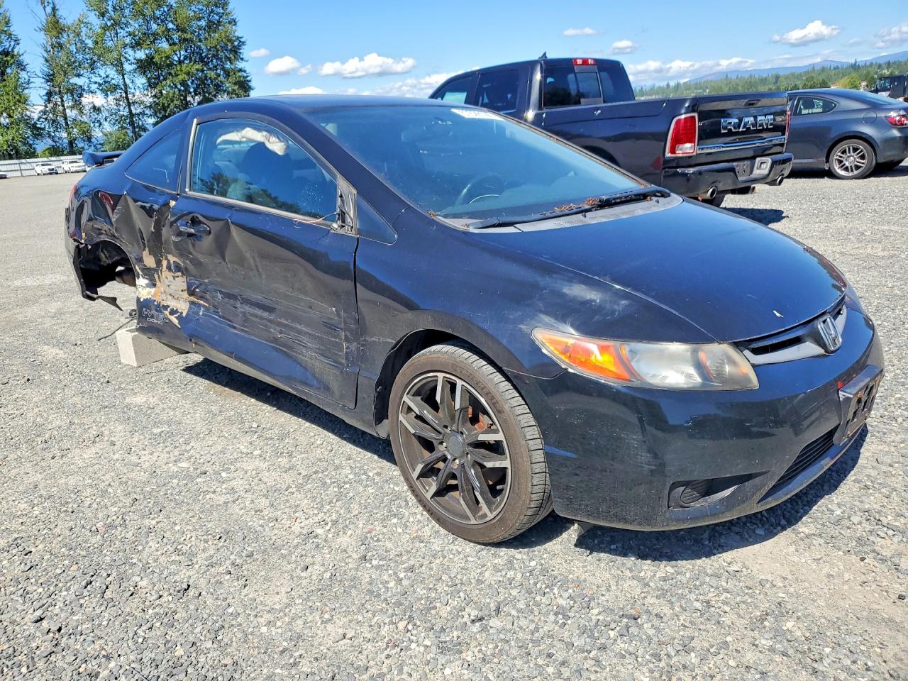 2006 Honda Civic Si Black vin: 2HGFG21506H706516